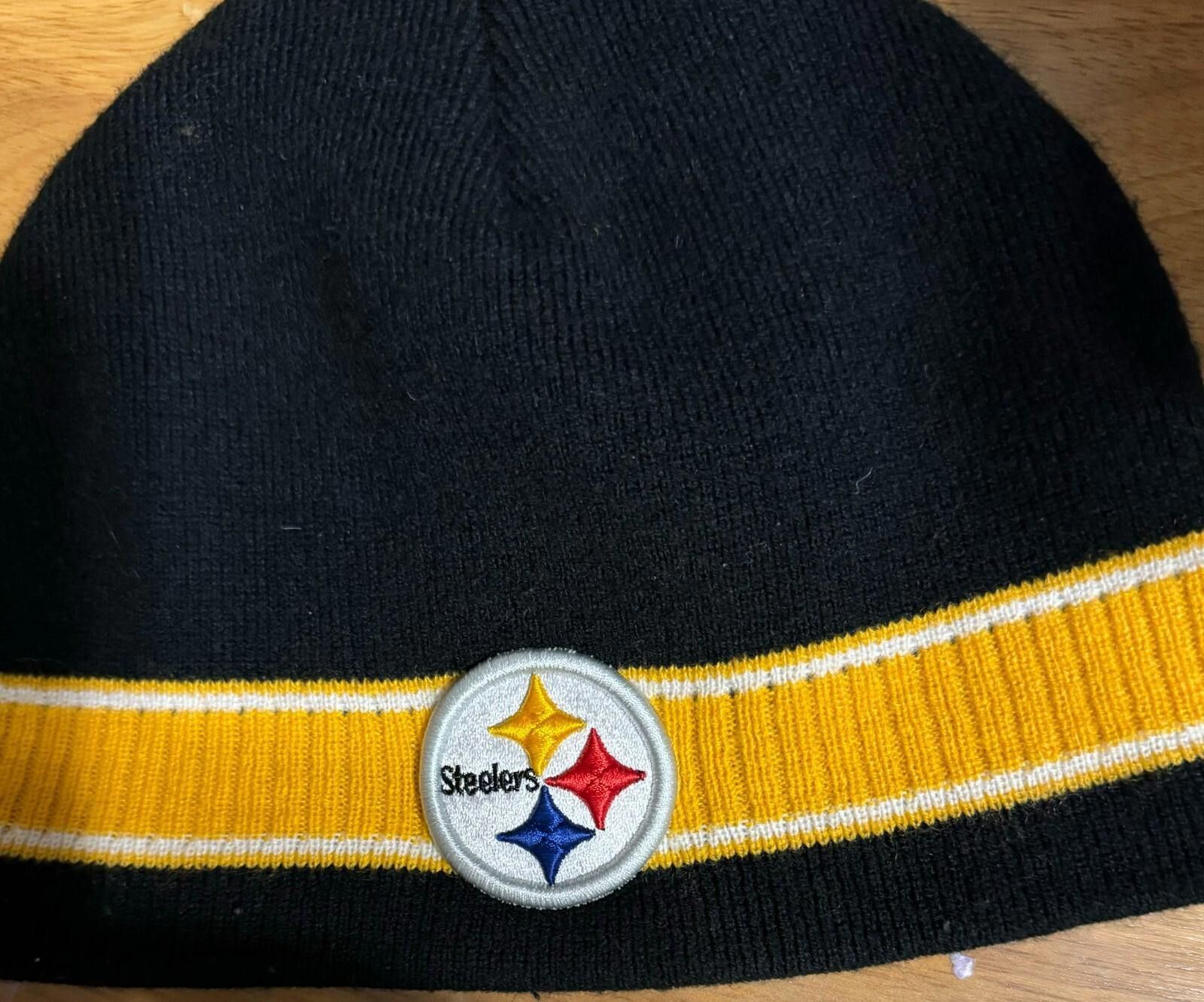 Other Pittsburgh Steelers Knit Beanie Hat Winter Black Raised Logo Size ONE SIZE - 1 Thumbnail