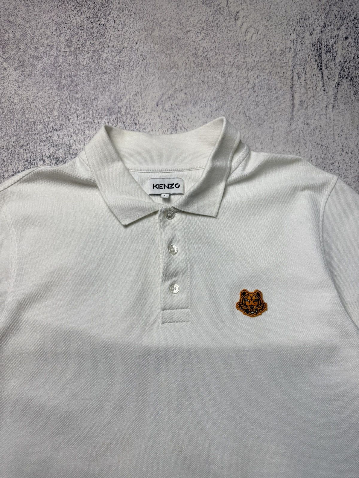 Kenzo Kenzo White Polo Shirt Size L Size US L / EU 52-54 / 3 - 2 Thumbnail