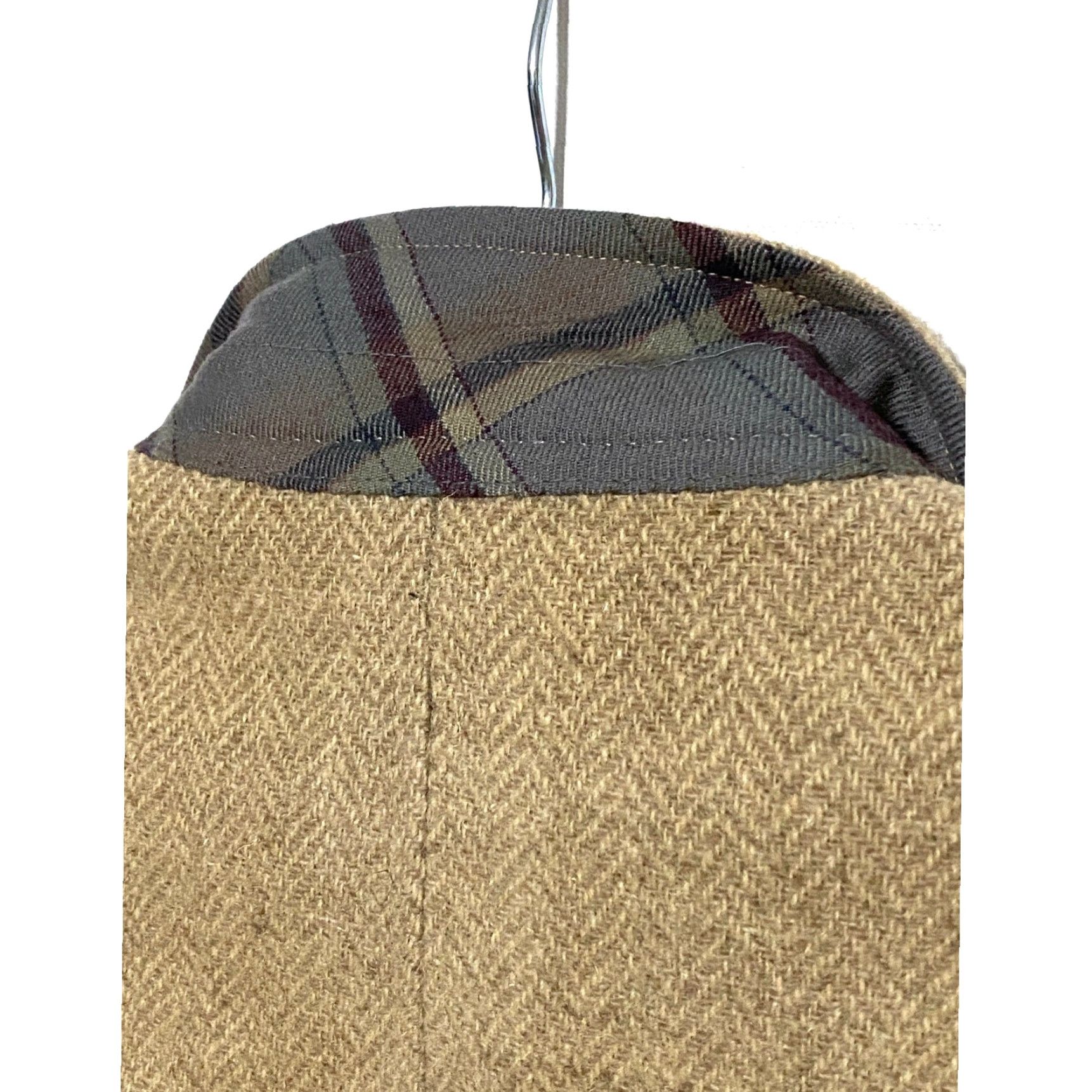Harris Tweed VINTAGE Harris Tweed Blazer Mens 43R Wool Tweed Herringbone Tan Preppy Academia Ivy League University Blazer Mens Size 46R - 4 Thumbnail