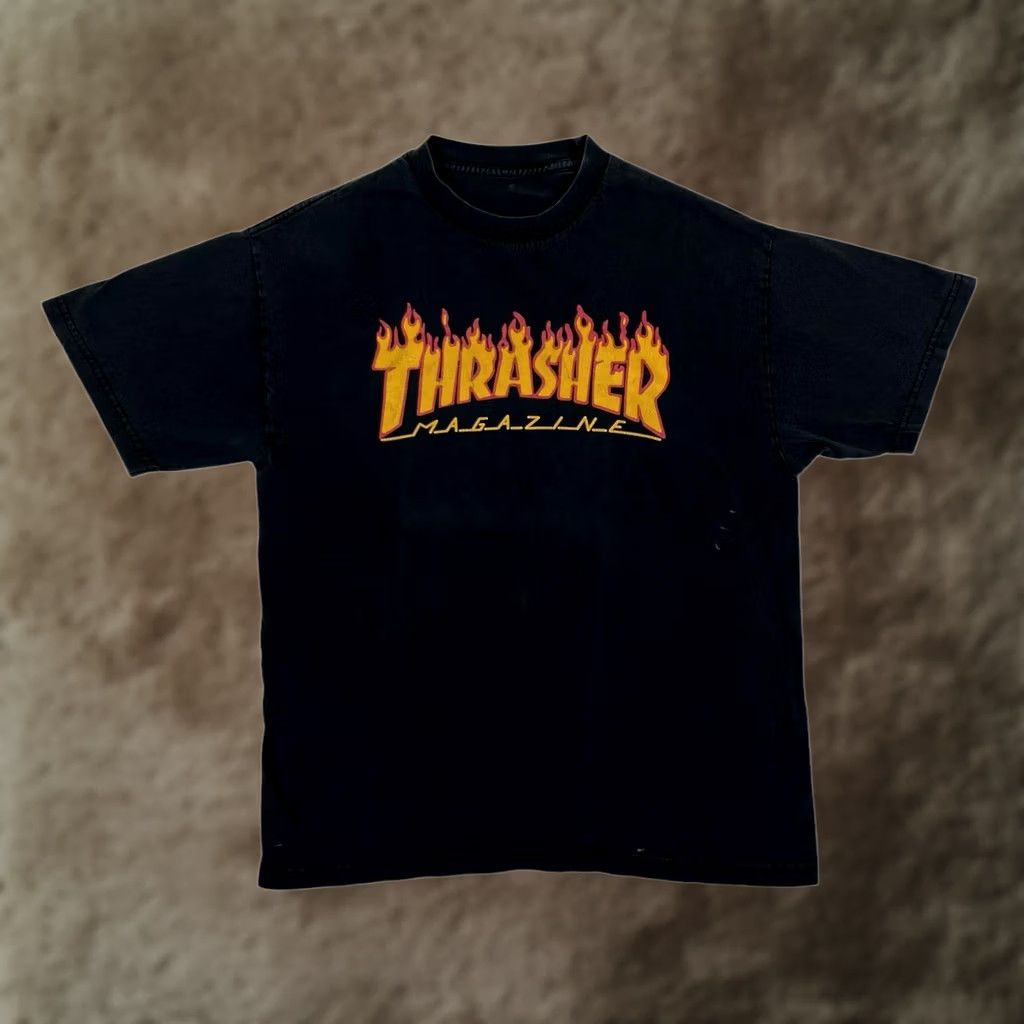 Thrasher VINTAGE Thrasher Magazine T-Shirt M Black Grunge 90s Skater Mens Size M Size US M / EU 48-50 / 2 - 1 Thumbnail