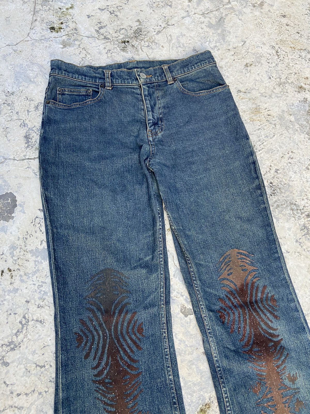 Hysteric Glamour × Japanese Brand × Le Grande Bleu (L.G.B.) Y2K japanese brand flare seditionaries denim pants Size 28" / US 6 / IT 42 - 5 Thumbnail
