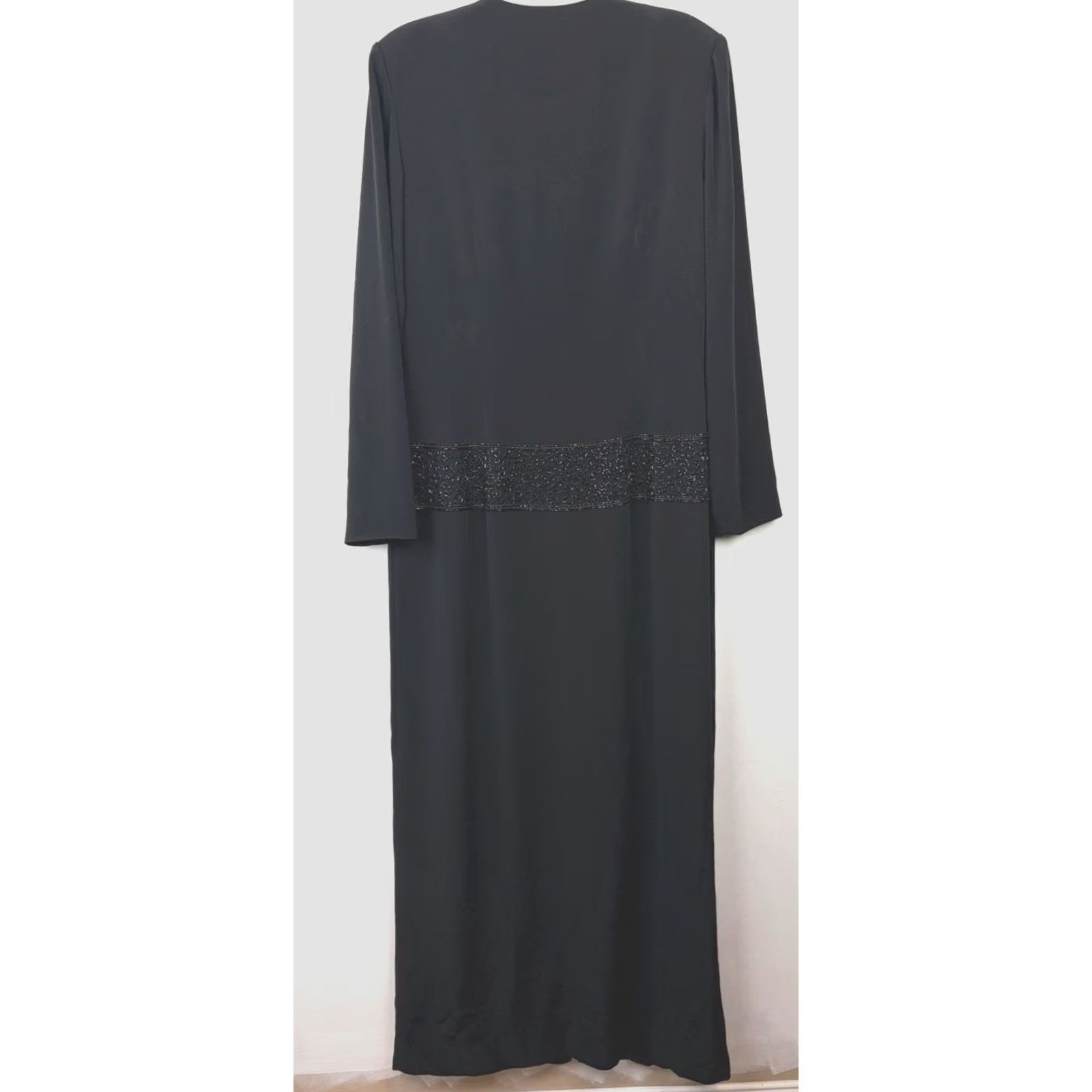 Vintage VINTAGE B’zar Beaded Maxi Dress Womens Party Black Evening Dress Black Tie 16 Size XXL / US 16-18 / IT 52-54 - 2 Thumbnail