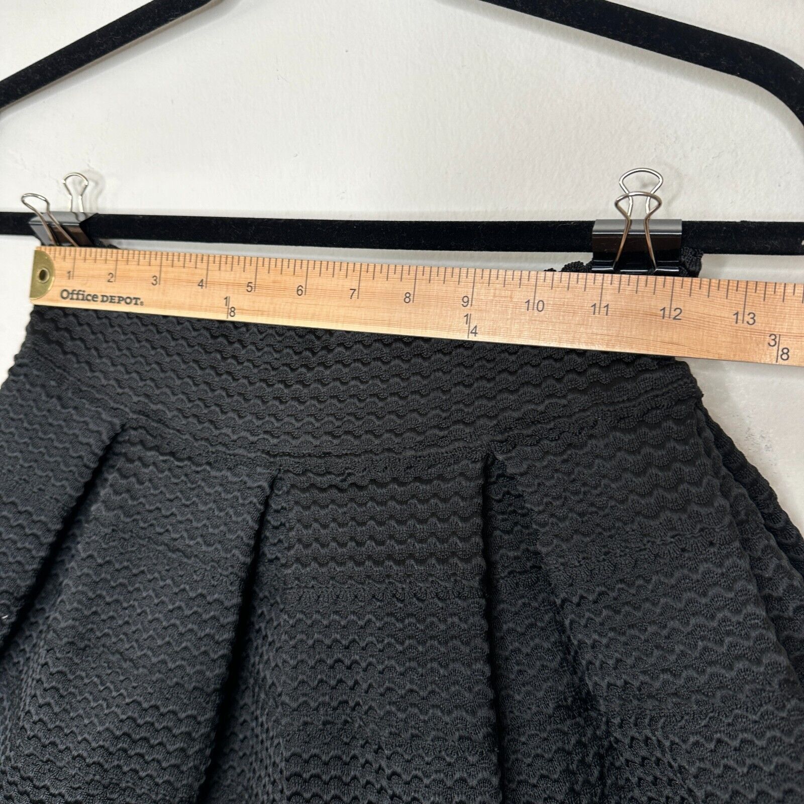 Other NWT L'Atiste Textured Mini Skirt Pleated Panel Structured M Size 30" / US 8 / IT 44 - 10 Thumbnail