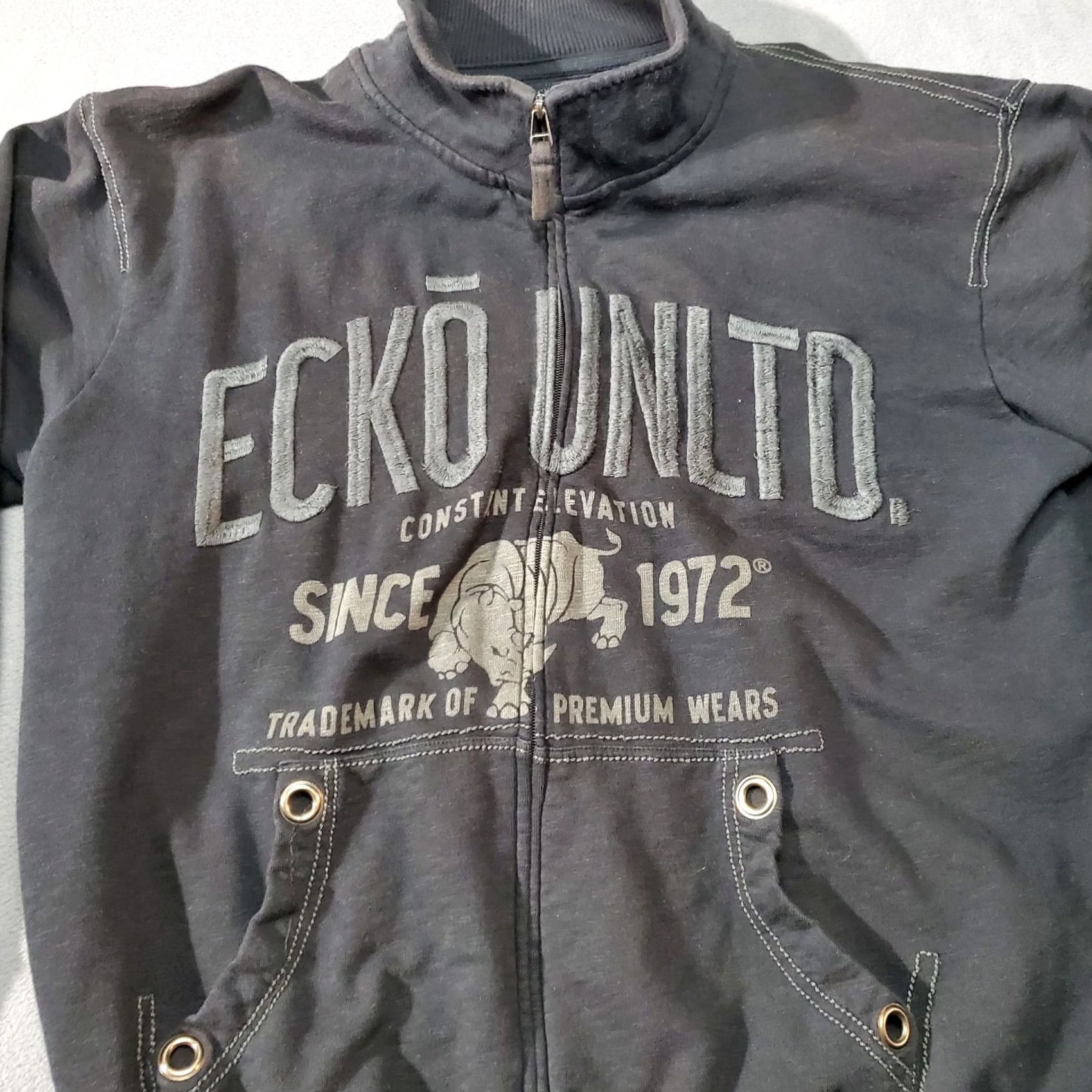 Ecko Unltd. Ecko Jacket Mens 2XL XXL Black 90s Y2K Embroidered Full Zip Streetwear Hip Hop Size US XXL / EU 58 / 5 - 4 Thumbnail