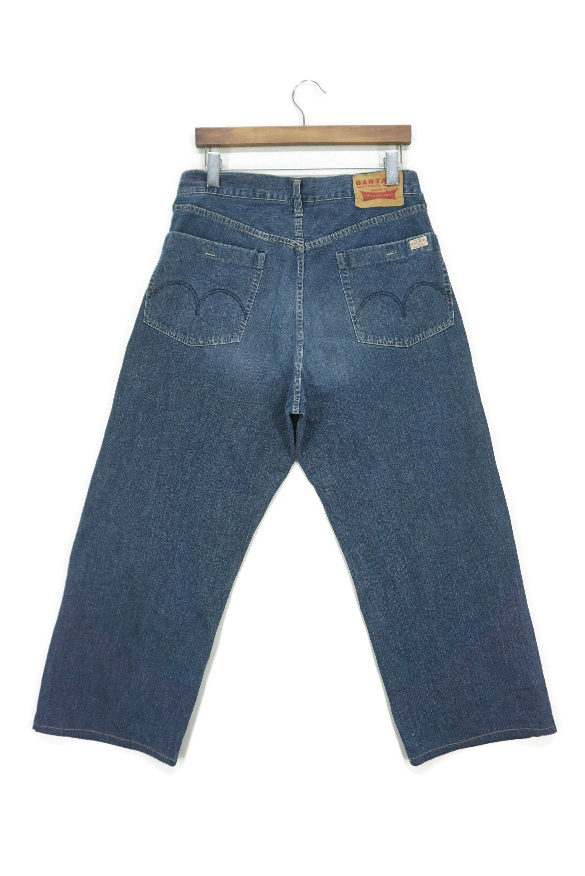 Japanese Brand Bartack Jeans Size W32xL26 System-U Baggy Cropped Jorts Size US 32 / EU 48 - 2 Thumbnail