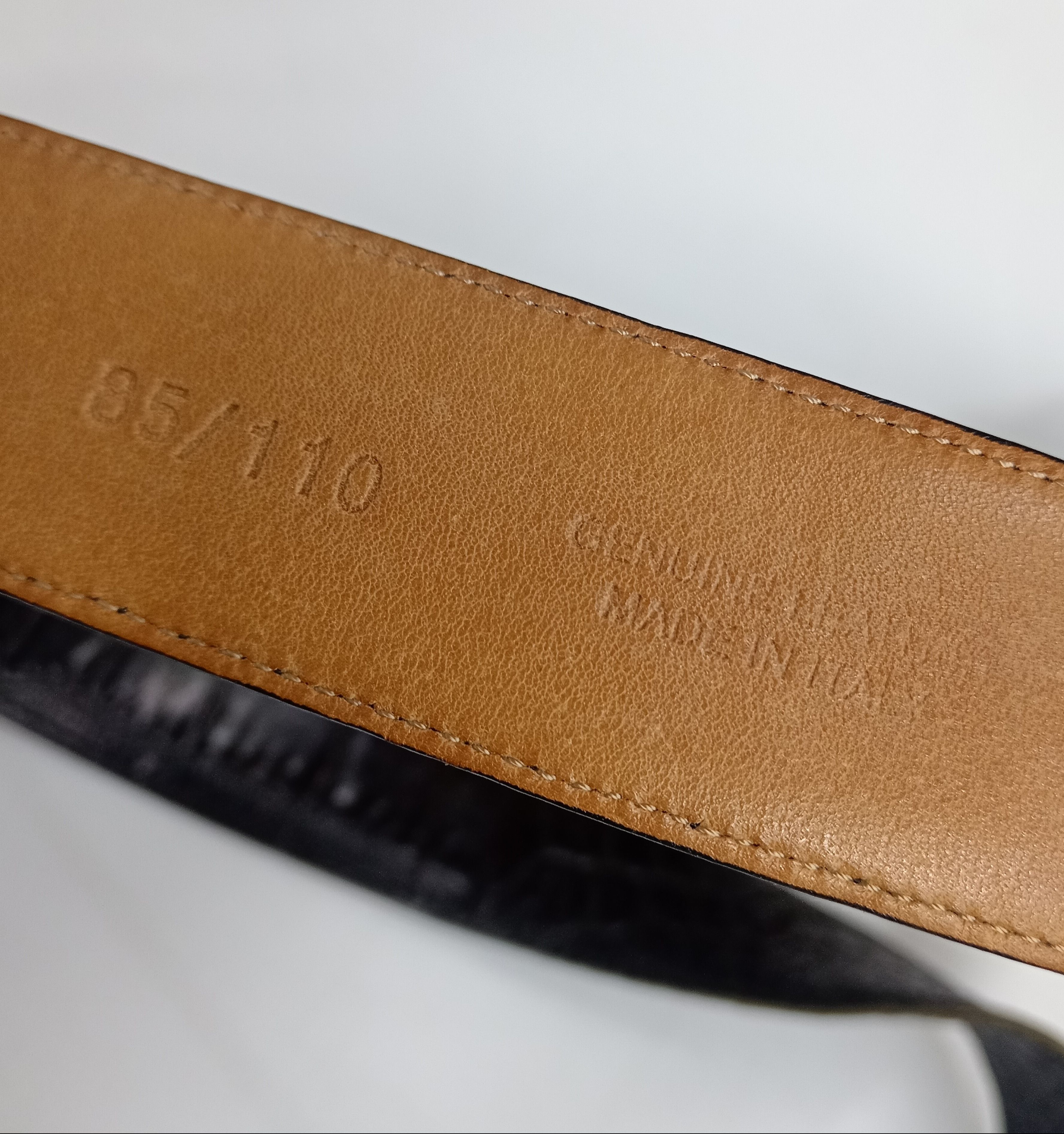 Other VINTAGE Andrea d'Amico Crocodile Leather Belt Black Italy Size 32 - 4 Thumbnail