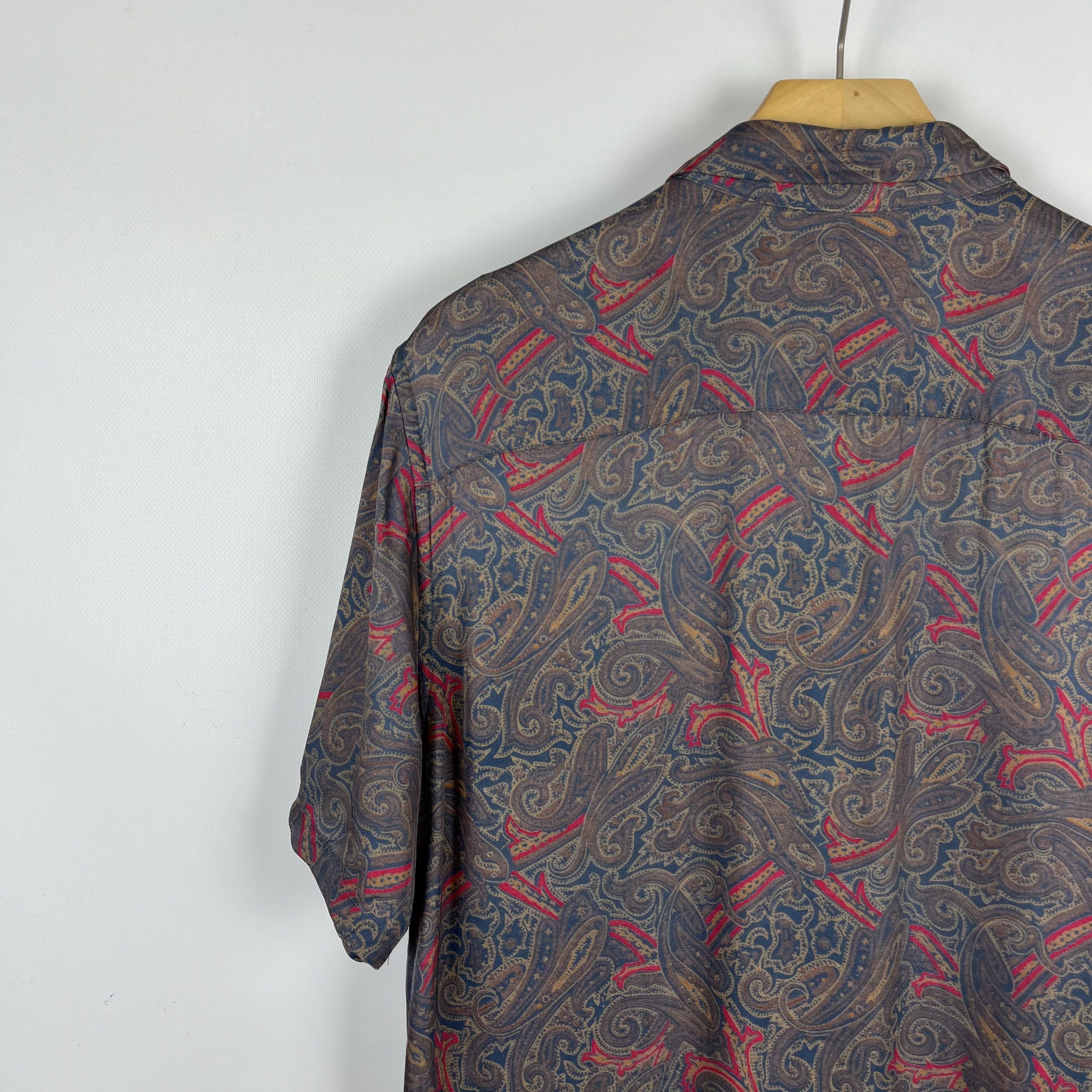 Allsaints AllSaints Oslo Paisley Crazy Art SS Button Up Shirt Size US XS / EU 42 / 0 - 18 Thumbnail