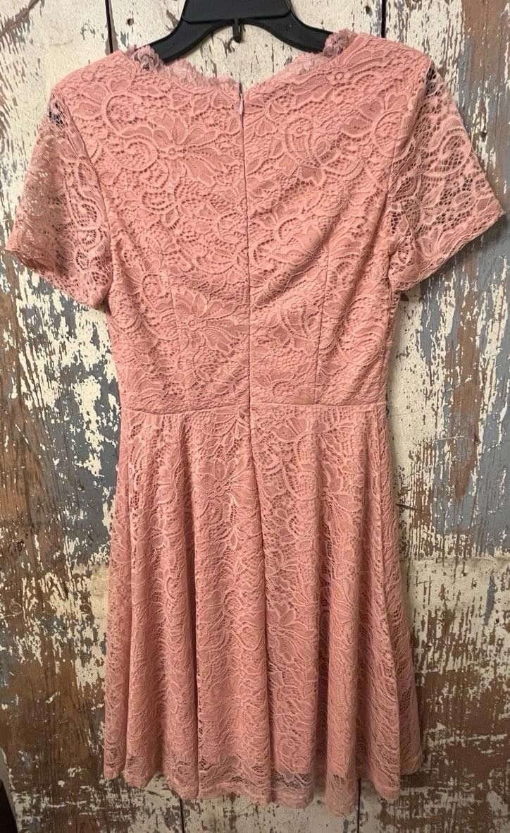 Designer H.R. Homrain pink Lace dress, size Medium Size M / US 6-8 / IT 42-44 - 6 Thumbnail