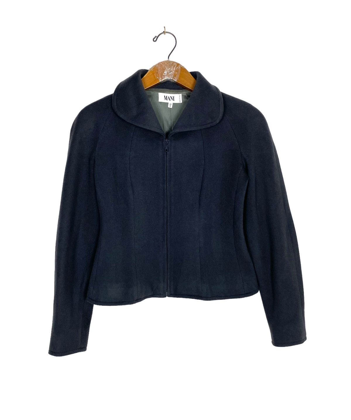Vintage Rare‼️ Vtg Mani Wool Zipper Jacket Made in Italy Lampo Zip Size XS / US 0-2 / IT 36-38 - 1 Thumbnail