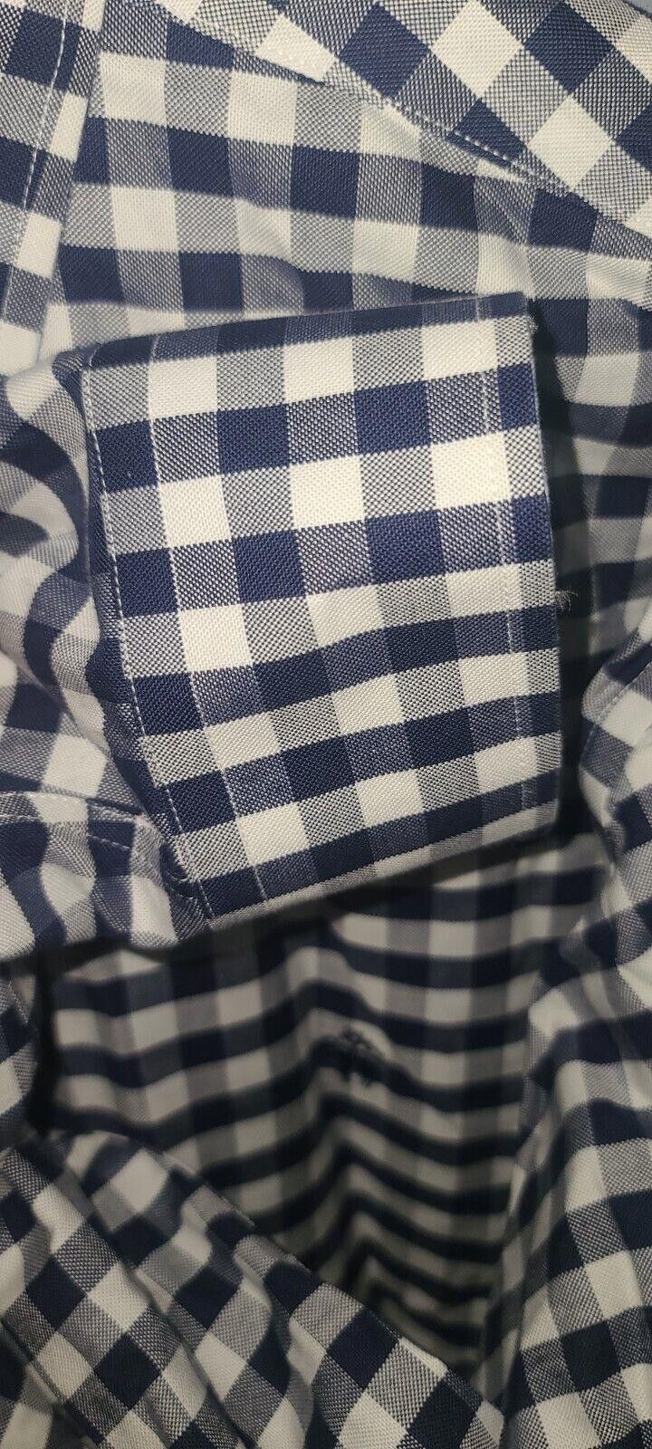 Brooks Brothers Brooks Brothers Men's Large L Blue Gingham Check Button Down Size 42R - 6 Thumbnail