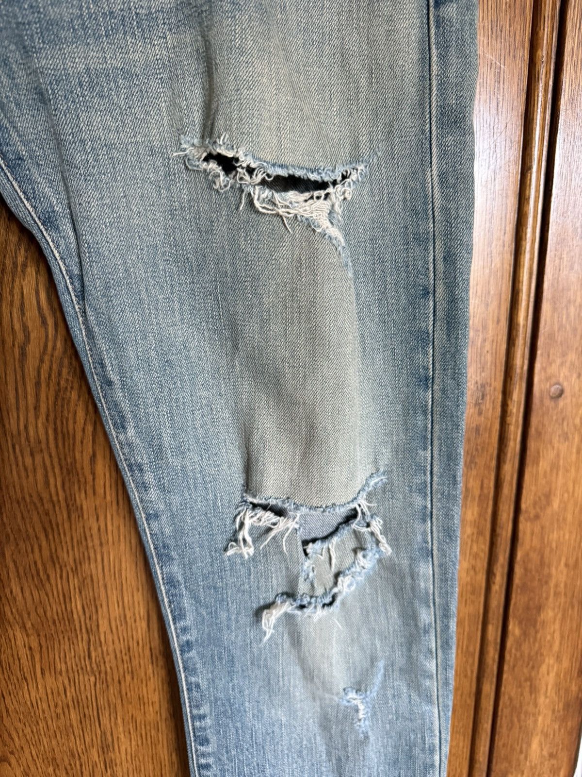 Saint Laurent Paris FW16 Saint Laurent Palladium trash crash ripped D02 jeans Size US 31 - 19 Thumbnail