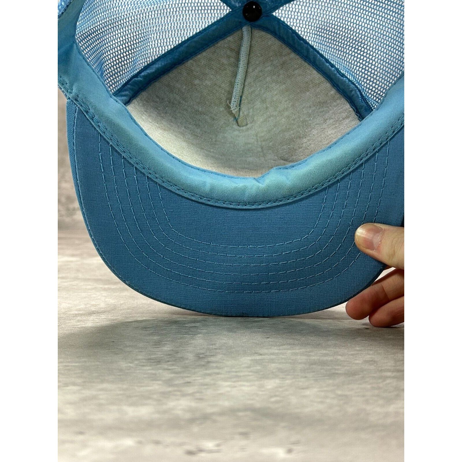 Vintage Vintage Deepwater Boat Ramp Trucker Snapback Hat OSFA Blue Size ONE SIZE - 6 Thumbnail