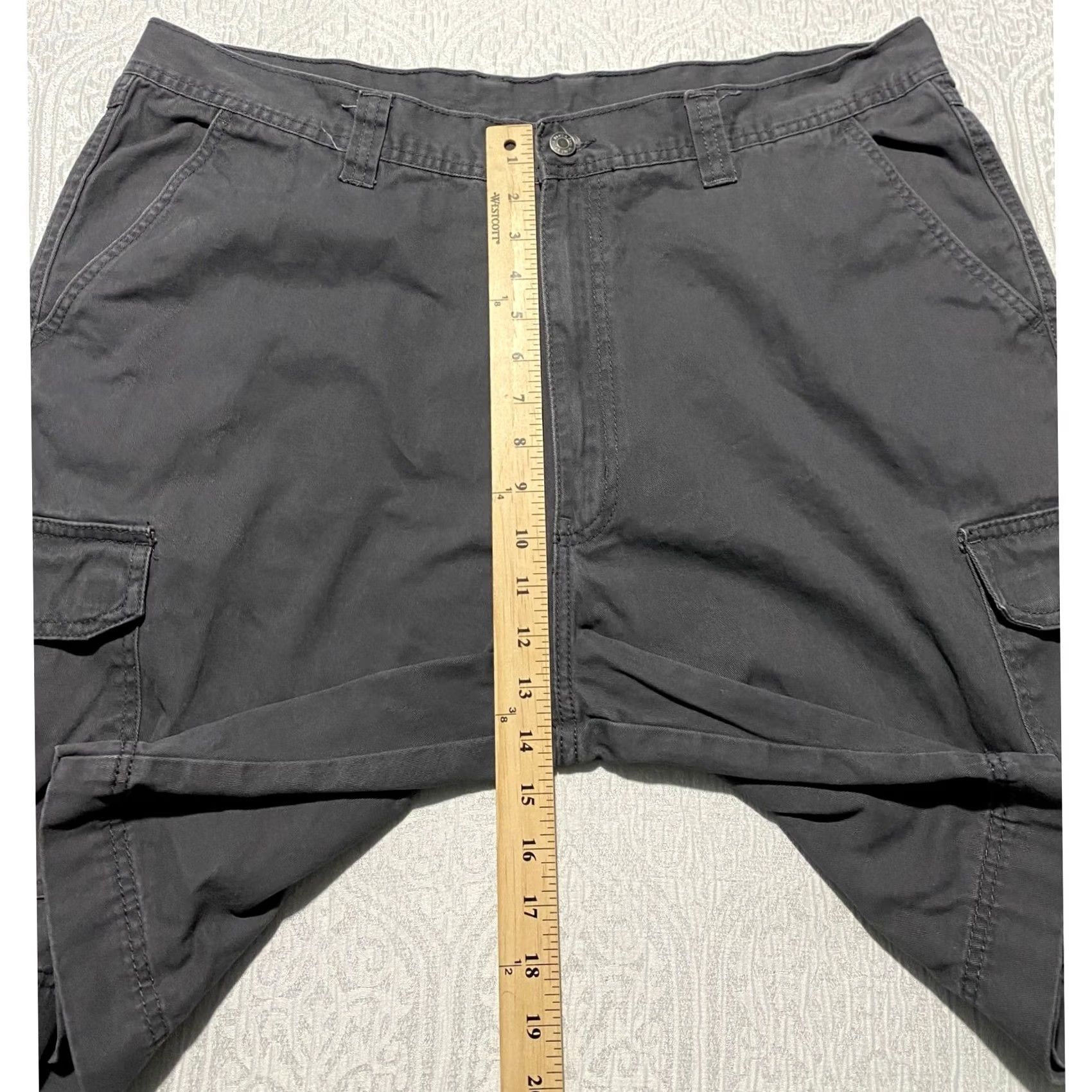 Vintage Full Blue Cargo Shorts Gray 40 Cotton Cargo Workwear Casual Mens Shortall Size US 40 / EU 56 - 4 Thumbnail