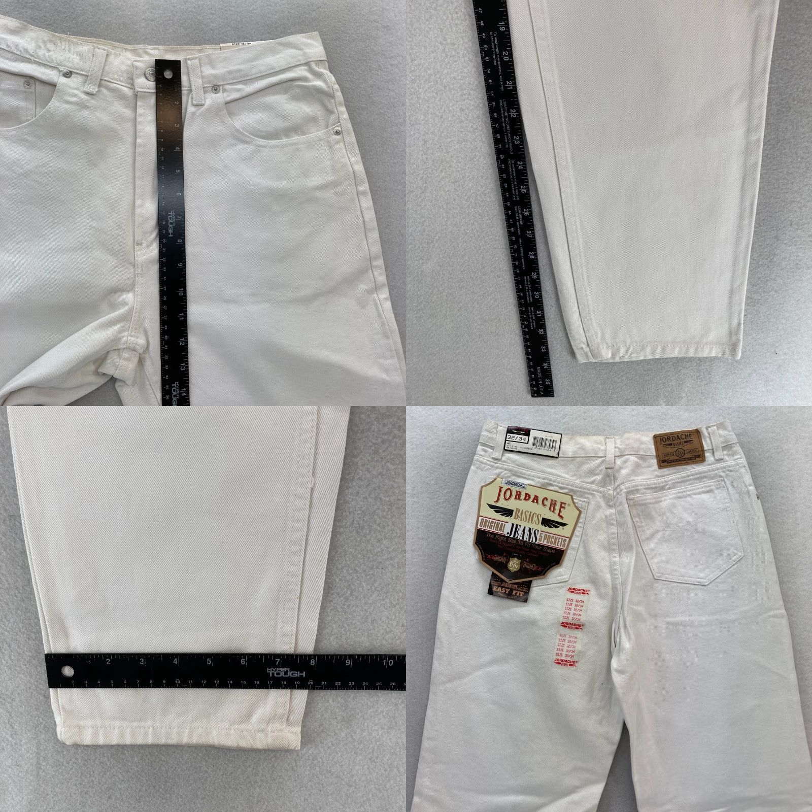 Jordache VINTAGE Jordache Jeans Mens 32x34 Easy Fit Tapered Leg White Denim Western Y2K Size US 32 / EU 48 - 9 Thumbnail
