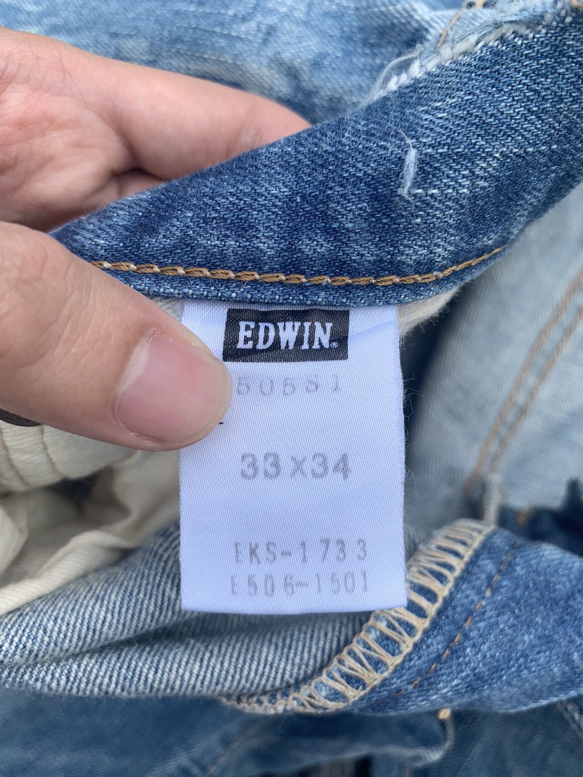 Kapital EDWIN 505s SELVEDGE RUSTY DISTRESSED SHORT DENIM Size US 32 / EU 48 - 15 Thumbnail