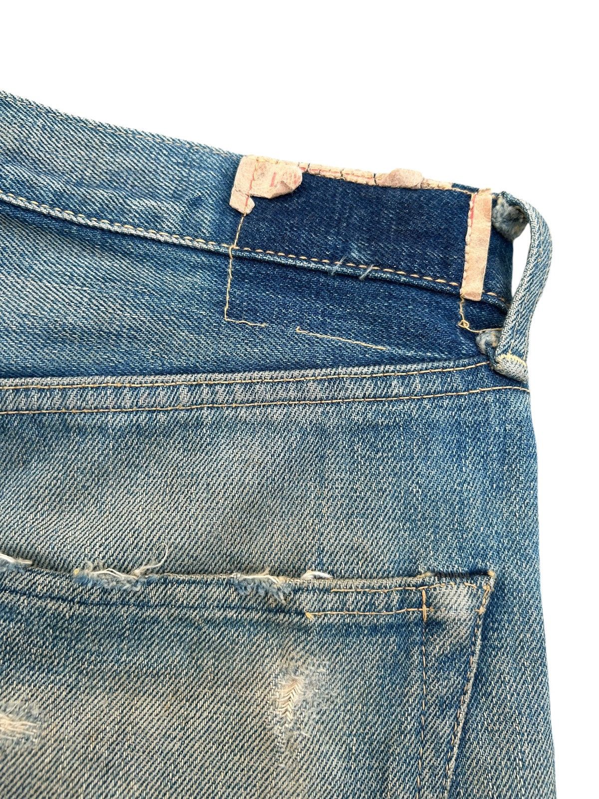 Kapital Vintage Levis Big E Selvedge Distressed Denim Jeans Size US 32 / EU 48 - 14 Thumbnail