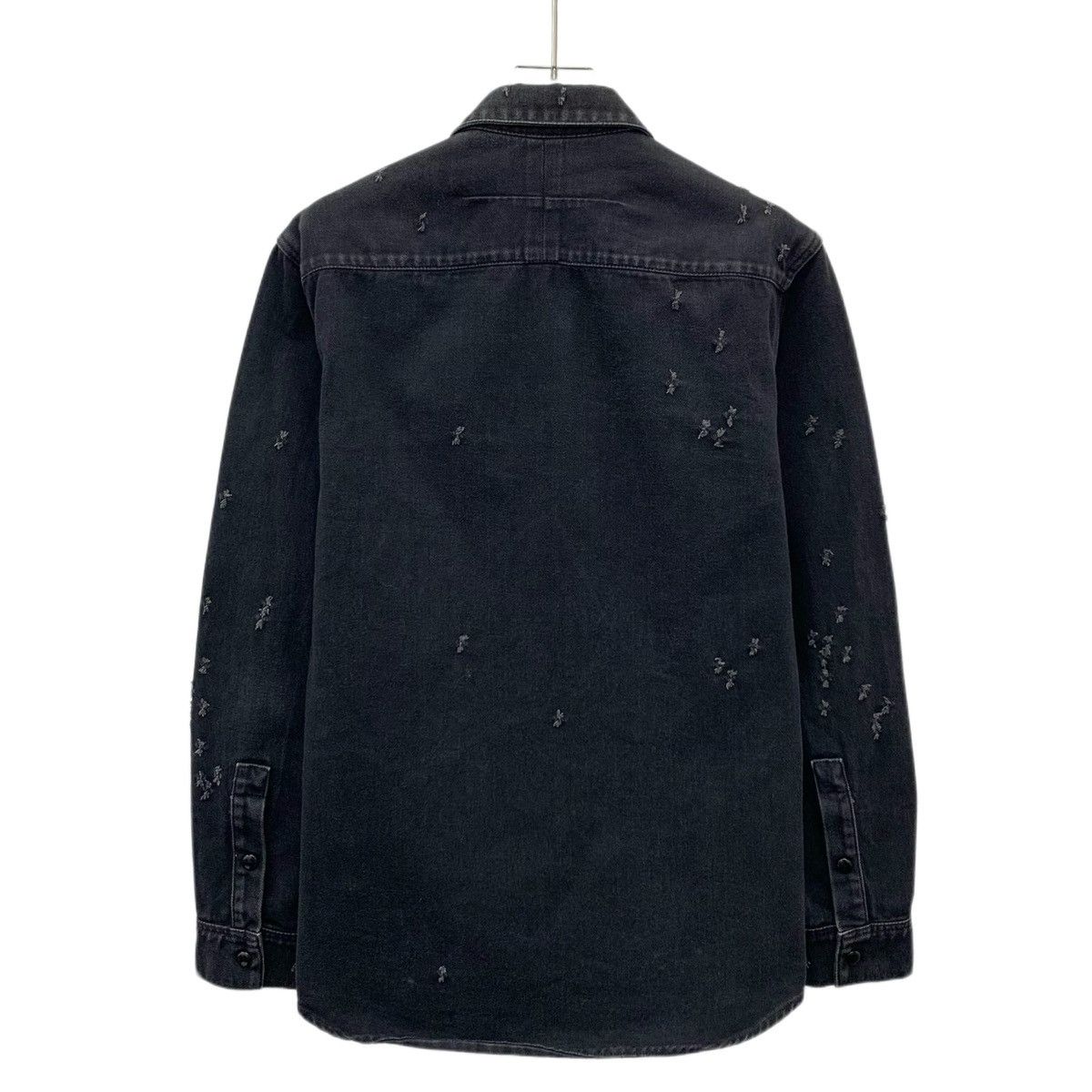 Givenchy Givenchy Hole Distressed Long Sleeve Denim Shirt K26WX Size US XS / EU 42 / 0 - 2 Thumbnail