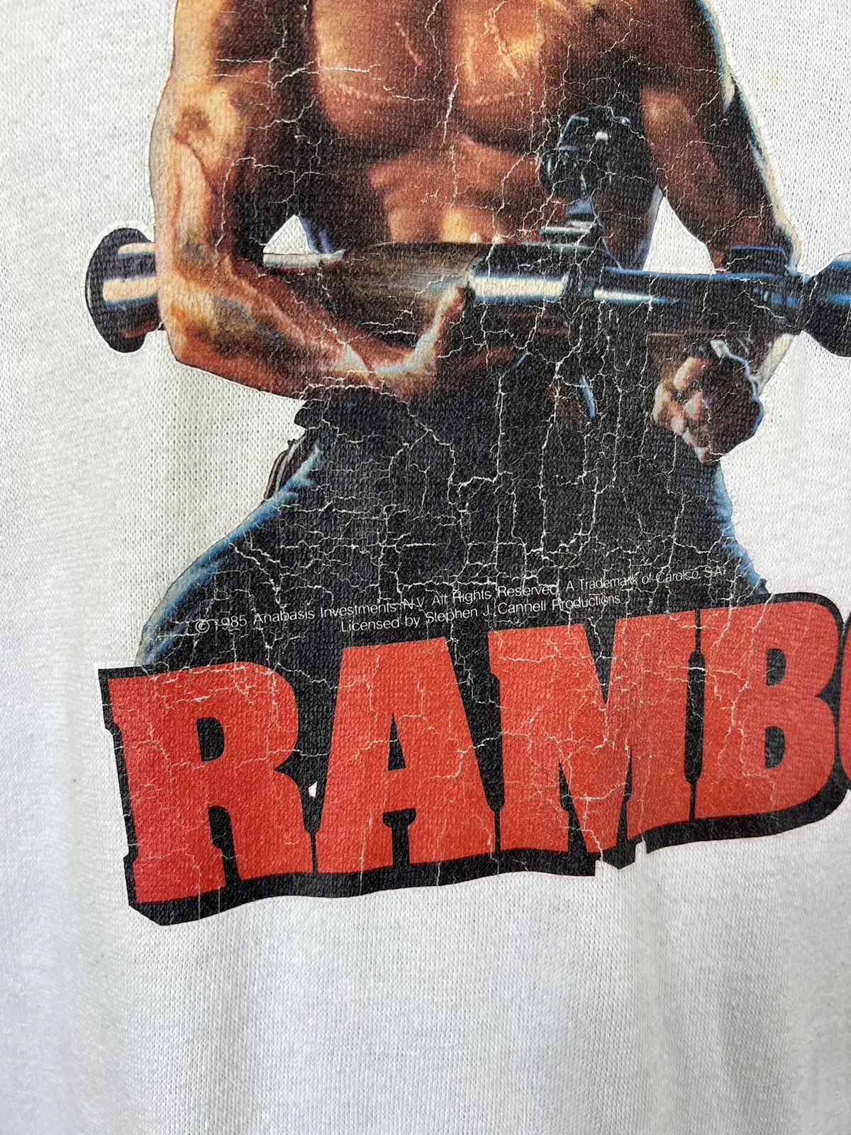Vintage Vintage 1985 Movie Rambo sweatshirt Size US M / EU 48-50 / 2 - 5 Thumbnail