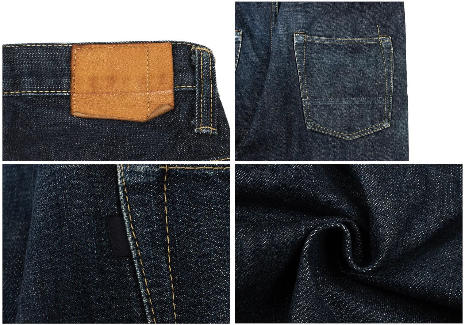 Ganryu Indigo Leather Patch Straight Denim Pants Size S Size US 30 / EU 46 - 16 Thumbnail