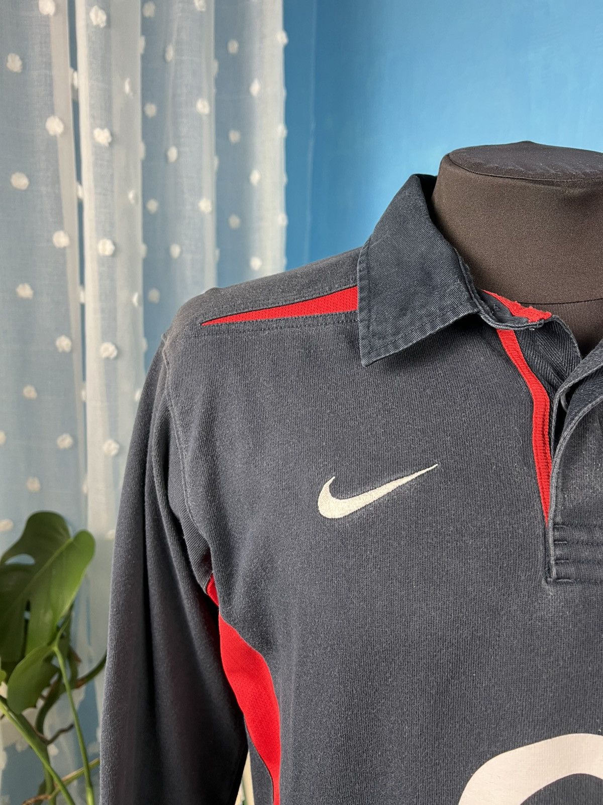 Nike Nike vintage rugby long sleeve polo VTG England Size US L / EU 52-54 / 3 - 3 Thumbnail
