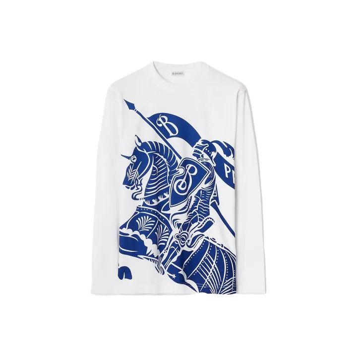 Burberry Burberry Equestrian Print Long Sleeve T-Shirt 0079 Size XS / US 0-2 / IT 36-38 - 1 Thumbnail