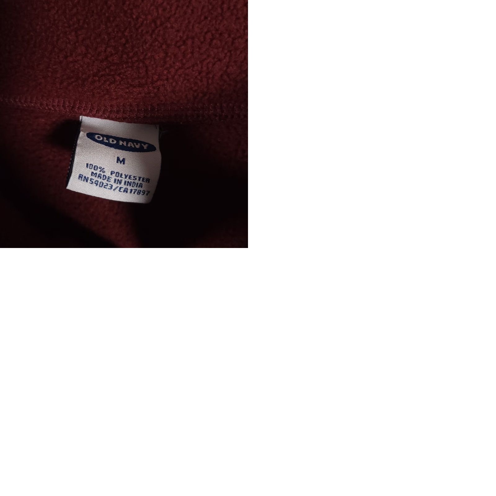 Old Navy Old Navy Sweatshirt Mens Medium Maroon Fleece Pullover Quarter Zip Sweater Retro Size US M / EU 48-50 / 2 - 9 Thumbnail