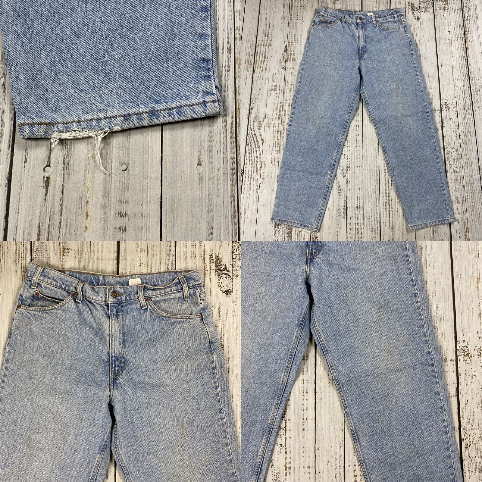 Levi's VINTAGE Levi's 550 Blue Denim Jeans Men W36 L30 Relaxed Fit Light Wash 90s Size US 36 / EU 52 - 8 Thumbnail