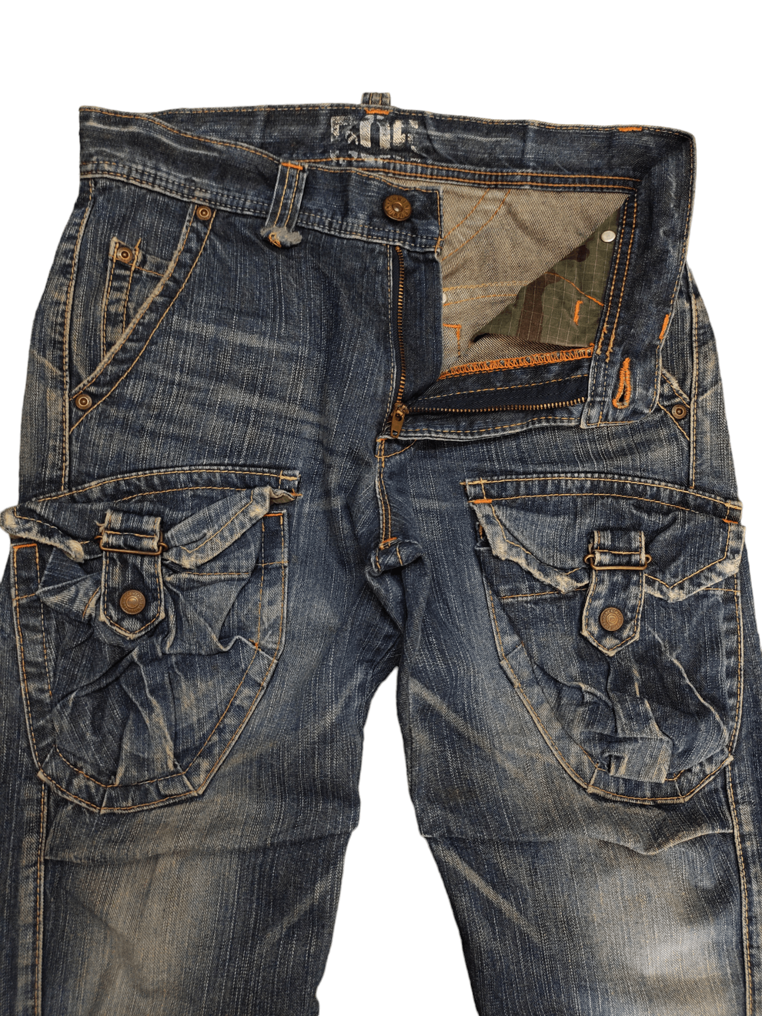 Edwin Flare Jeans Edwin 505 Multi Cargo Pocket Denim Boot Cut Size US 31 - 10 Thumbnail