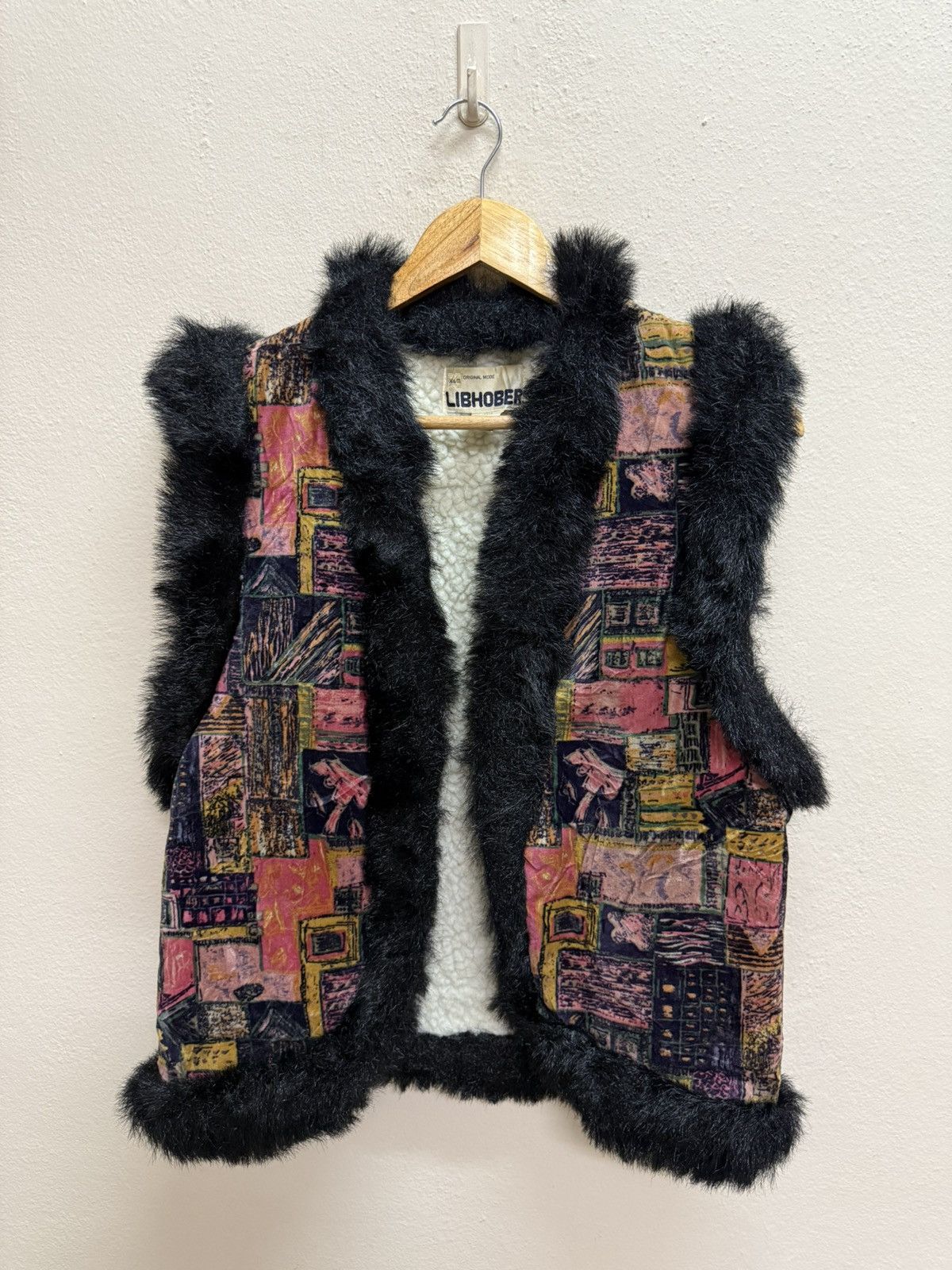 Japanese Brand × Vintage Libhober Floral Mohair Trimming Fur Vests Size US S / EU 44-46 / 1 - 12 Thumbnail