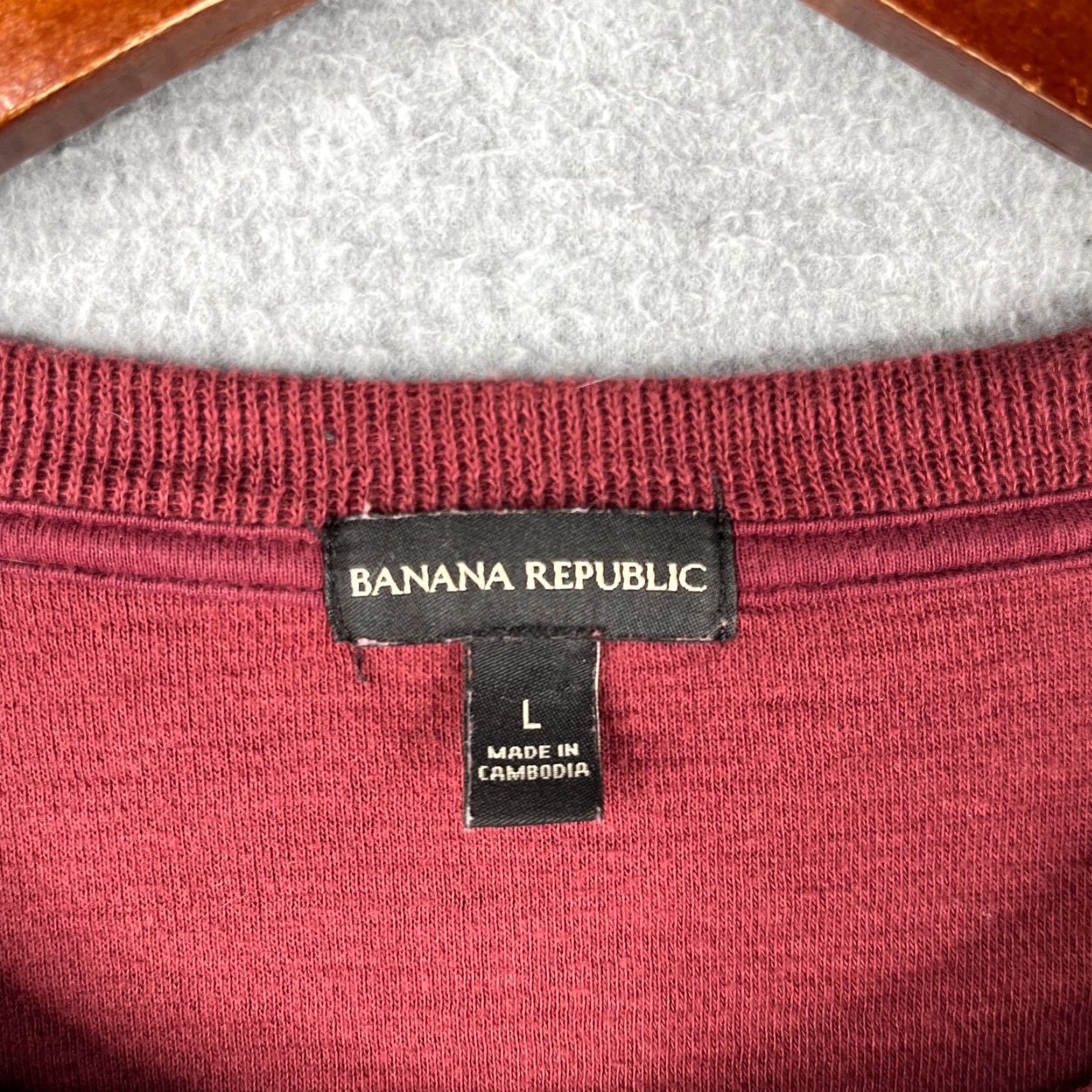 Banana Republic Banana Republic Sweatshirt Crew Neck Mens Large Red Heather Casual Knit Pullover Long Sleeve All Seasons Winter Fall Spring Walking Regular Size US L / EU 52-54 / 3 - 4 Thumbnail