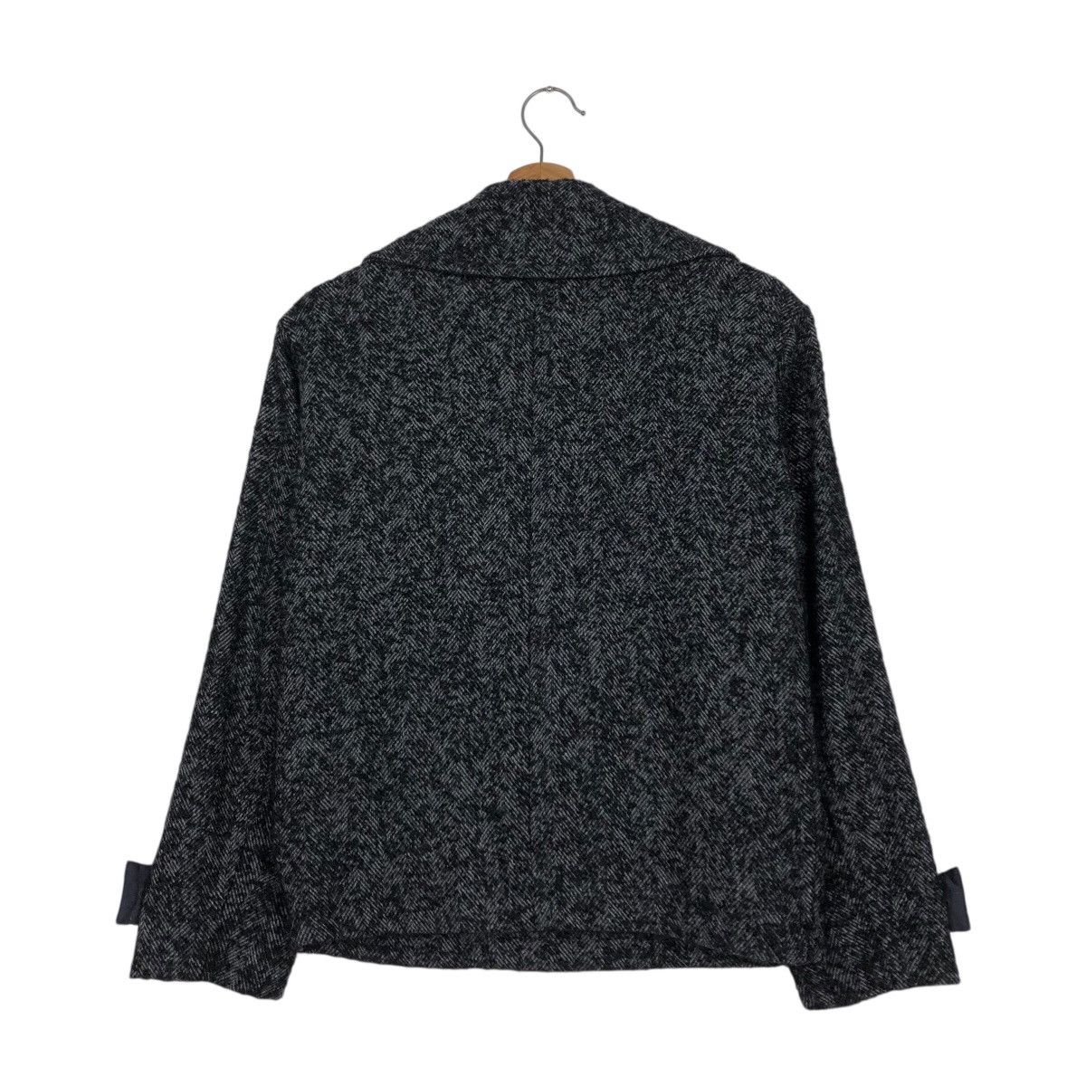 Japanese Brand Tommy Bahama Wool Blend Peacoat — Charcoal Herringbone Size US XS / EU 42 / 0 - 9 Thumbnail