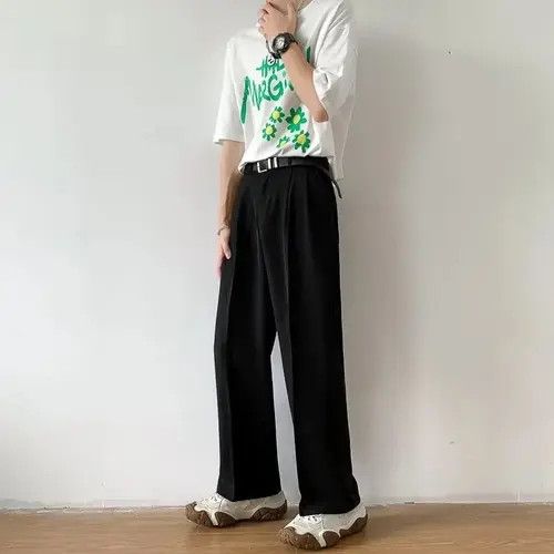 Japanese Brand Ishihara x Kida Black Baggy Straight Leg Pants Size US 30 / EU 46 - 4 Thumbnail