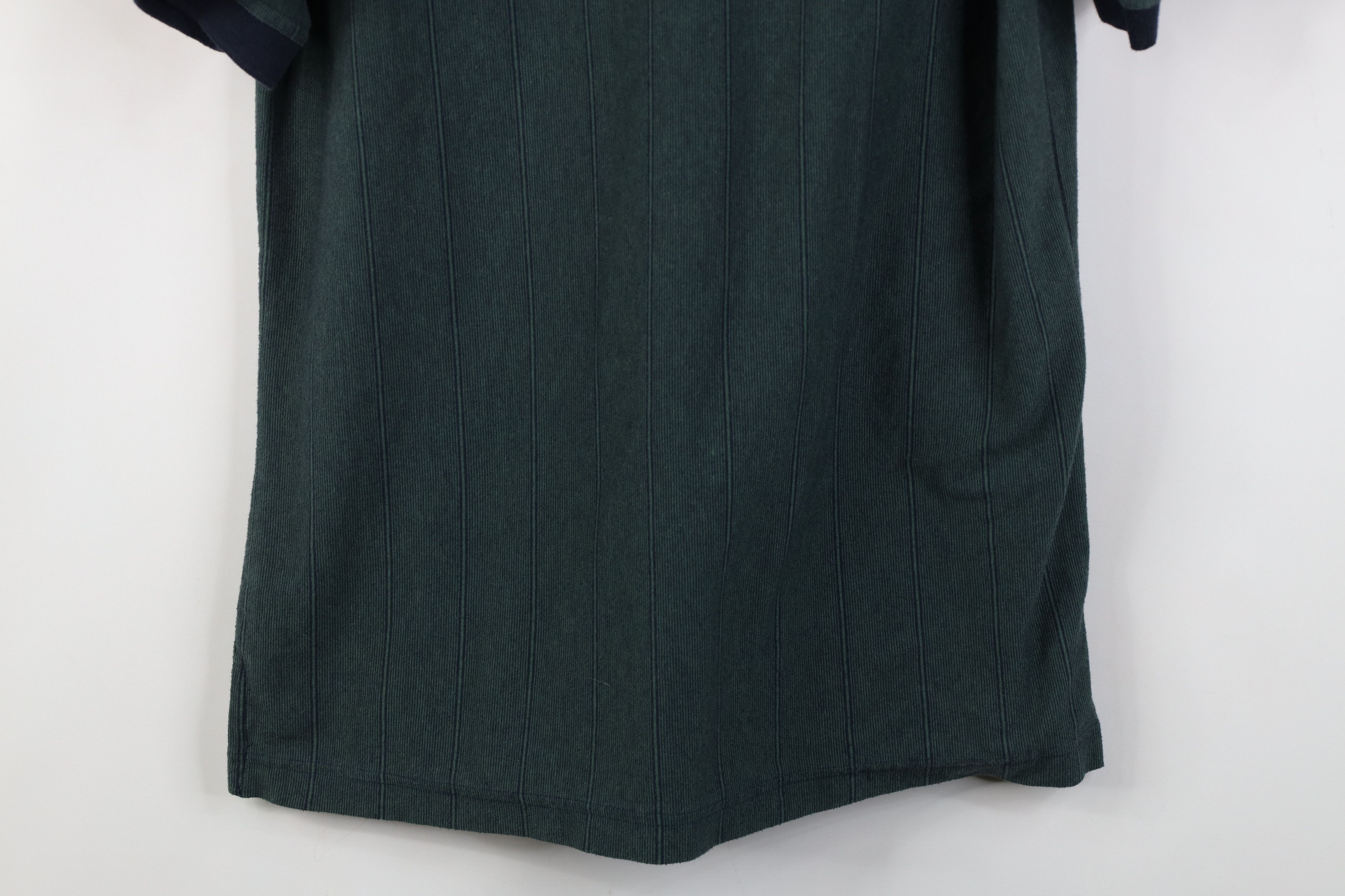 Vintage Vintage 90s Streetwear Striped Knit Golf Polo Shirt Green Size US M / EU 48-50 / 2 - 12 Thumbnail