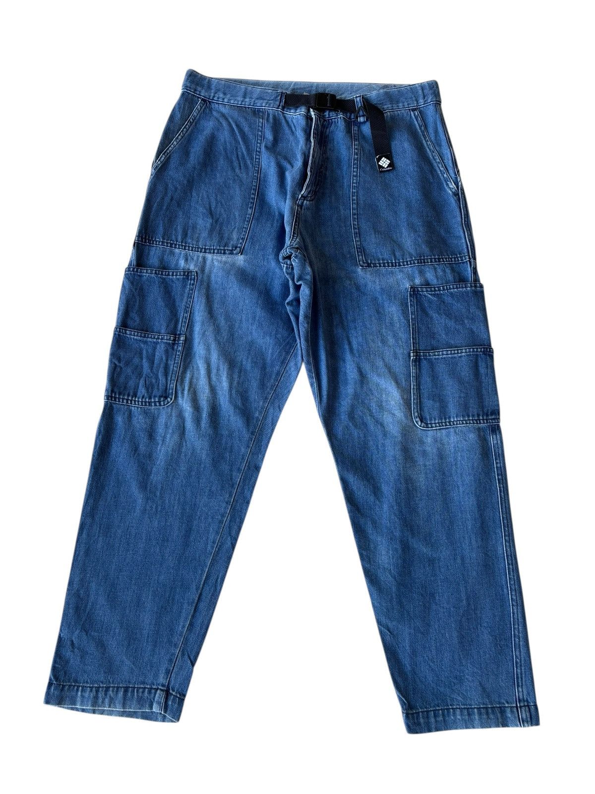 Columbia 💥COLUMBIA OMNI-SHADE UTILITY DENIM CARGO PANT OUTDOOR HIKING Size US 34 / EU 50 - 1 Thumbnail