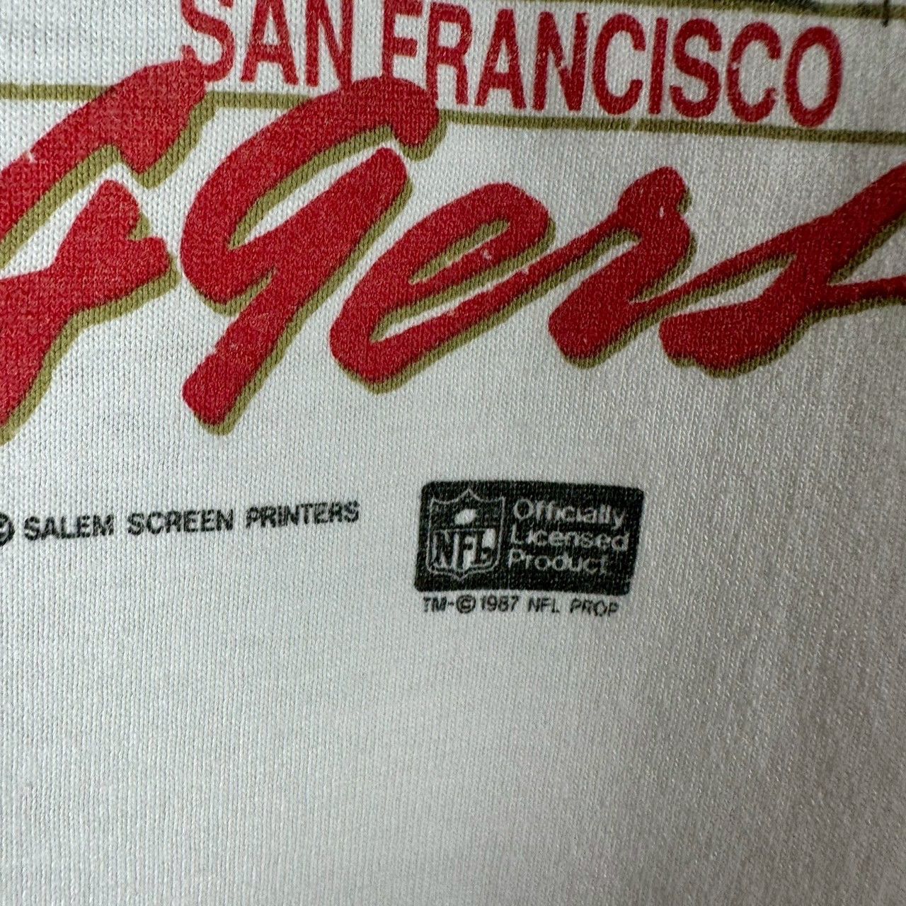 Vintage ​​​​Vintage 1989 NFL Super Bowl Bengals VS 49ers T-shirt Size US XL / EU 56 / 4 - 4 Thumbnail