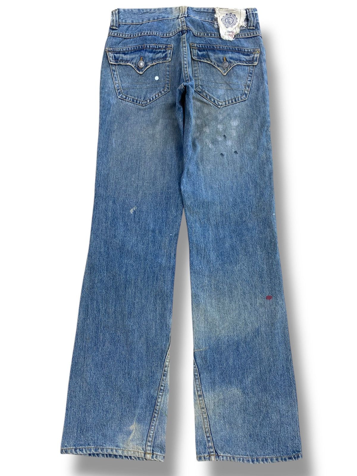 Japanese Brand Japanese Brand Distressed Paint Style Loose Jeans Size US 30 / EU 46 - 3 Thumbnail