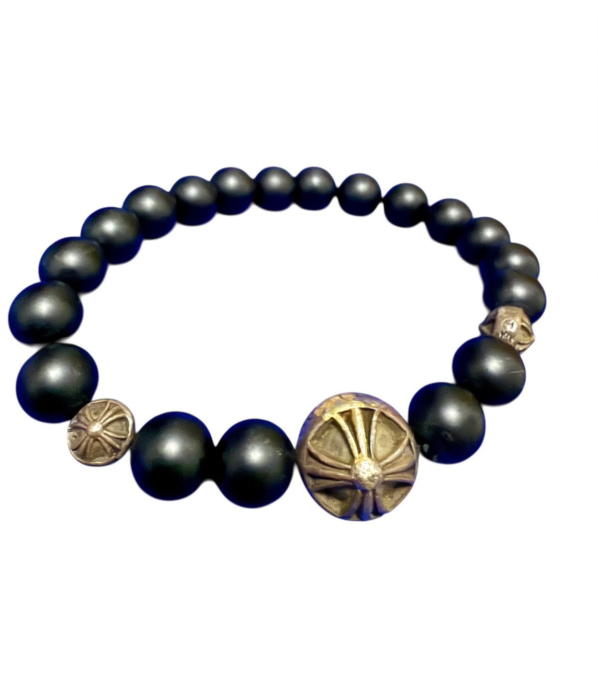 Chrome Hearts Vintage Chrome Hearts black onyx bead bracelet Size ONE SIZE - 1 Thumbnail