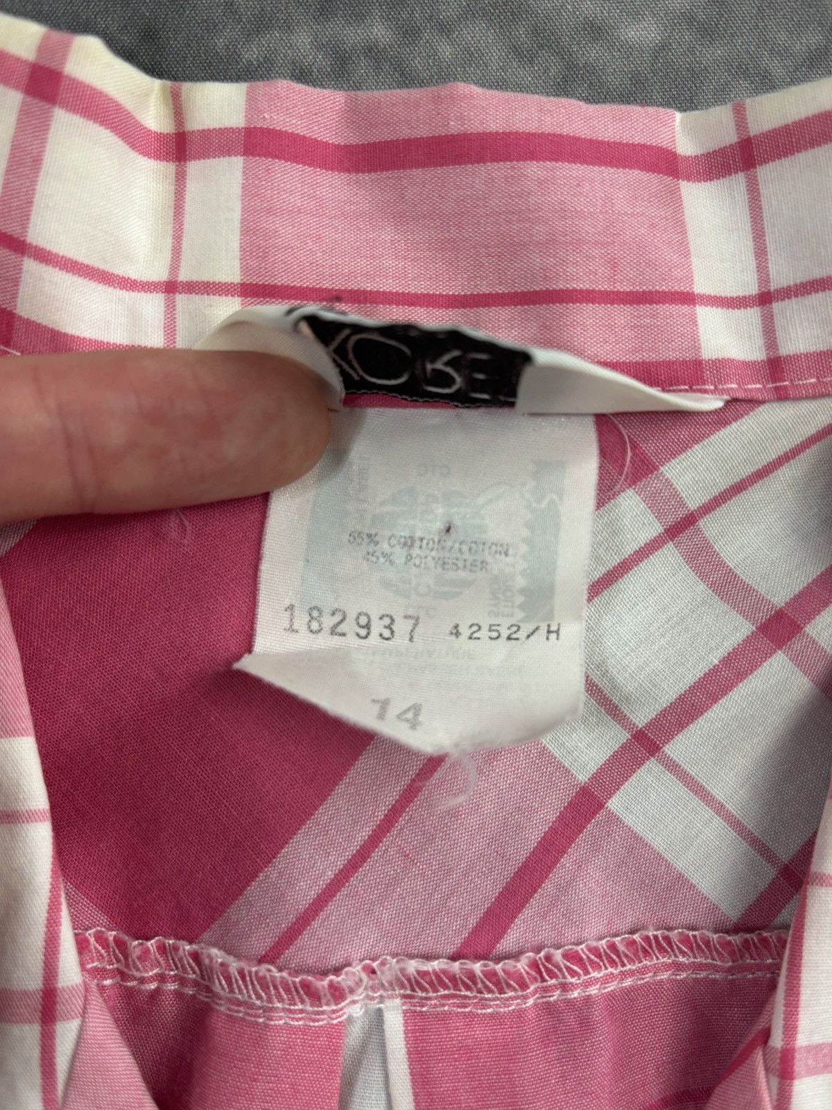 Vintage 80s Vintage Pink Plaid Polo Shortsleeve Koret Union Made 50s Size US XS / EU 42 / 0 - 5 Thumbnail