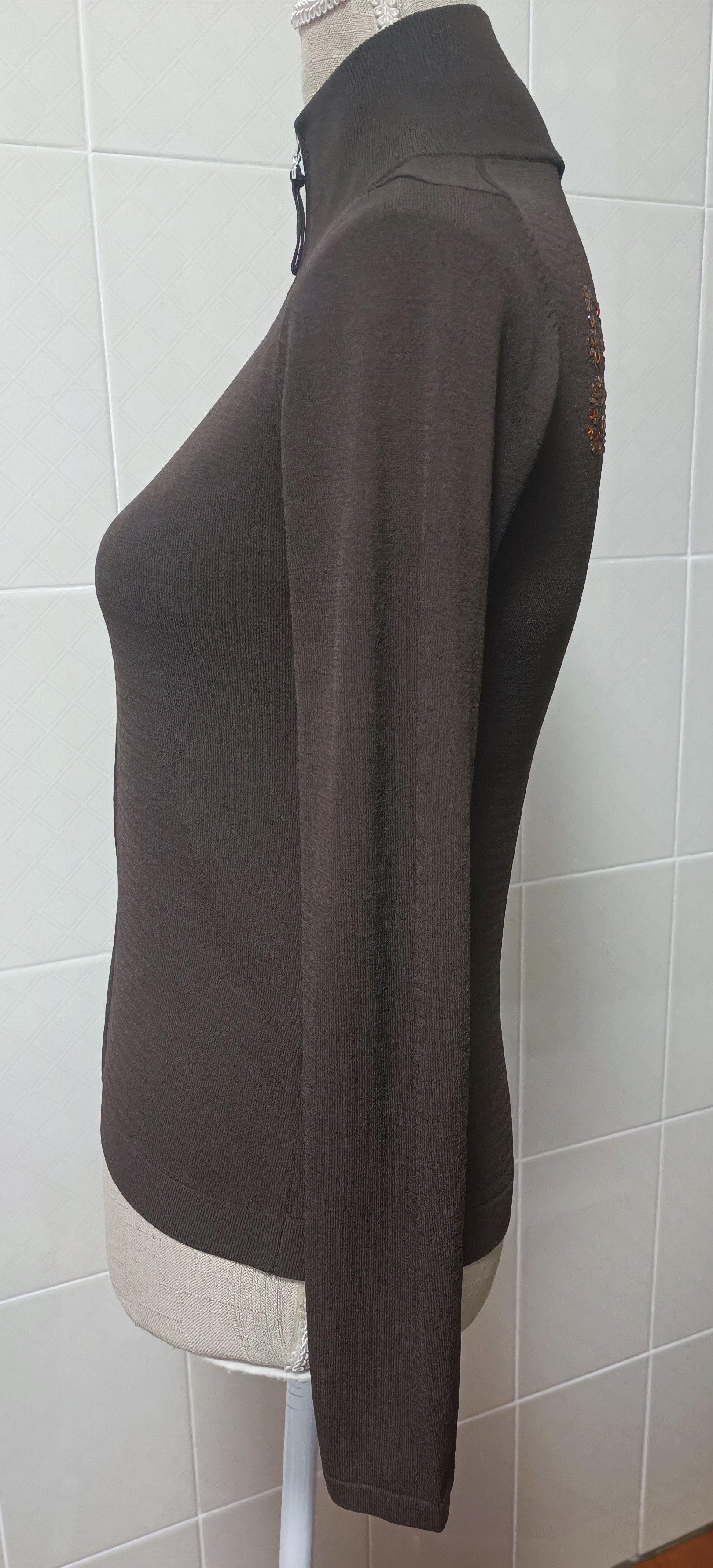 Jean Paul Gaultier Brown jacket with yellow and red rhinestones Size M / US 6-8 / IT 42-44 - 11 Thumbnail