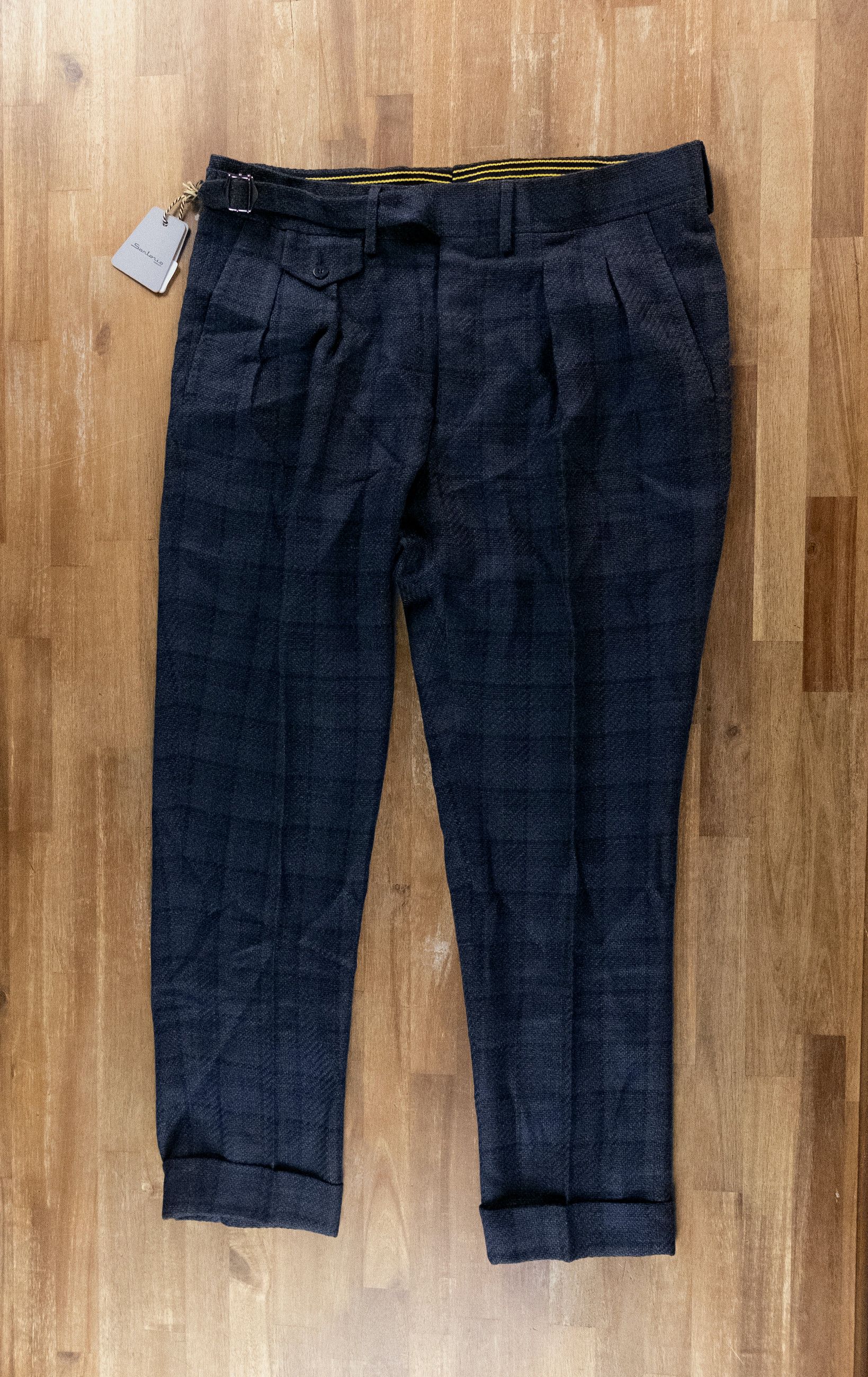 SARTORIO SARTORIO blue double pleated silk linen cotton pants Size 36 Size US 36 / EU 52 - 1 Thumbnail