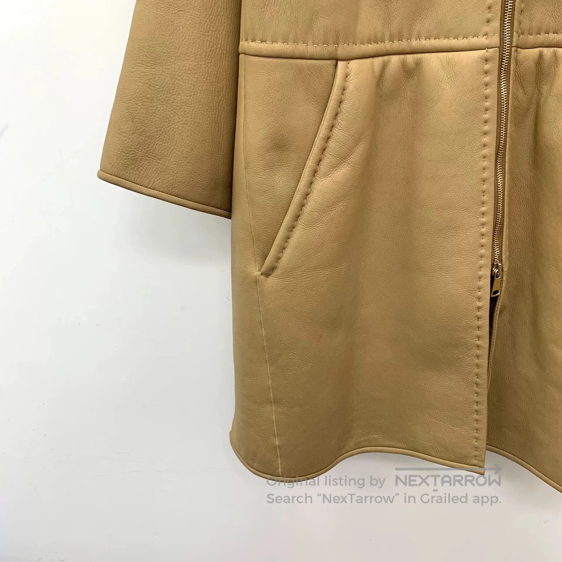 Other brown leather hooded long coat. Size US S / EU 44-46 / 1 - 4 Thumbnail