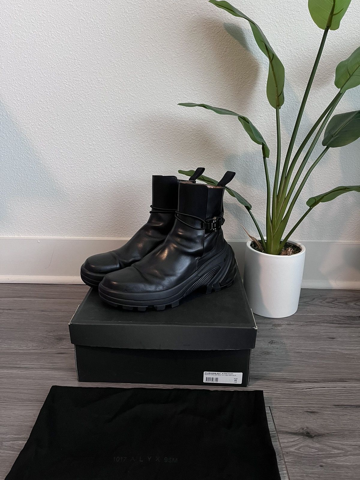 image of 1017 Alyx 9Sm Buckle Boots in Black, Men's