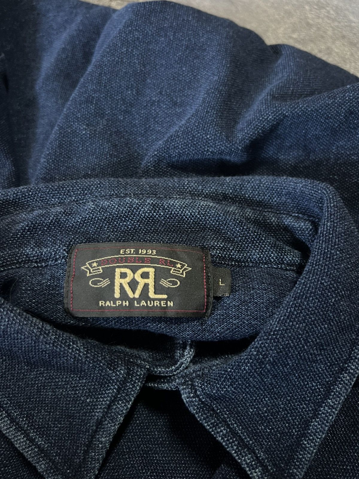 RRL Ralph Lauren RARE Vintage RRL Double Ralph Lauren Polo Long Sleeve Dyed Size US L / EU 52-54 / 3 - 4 Thumbnail