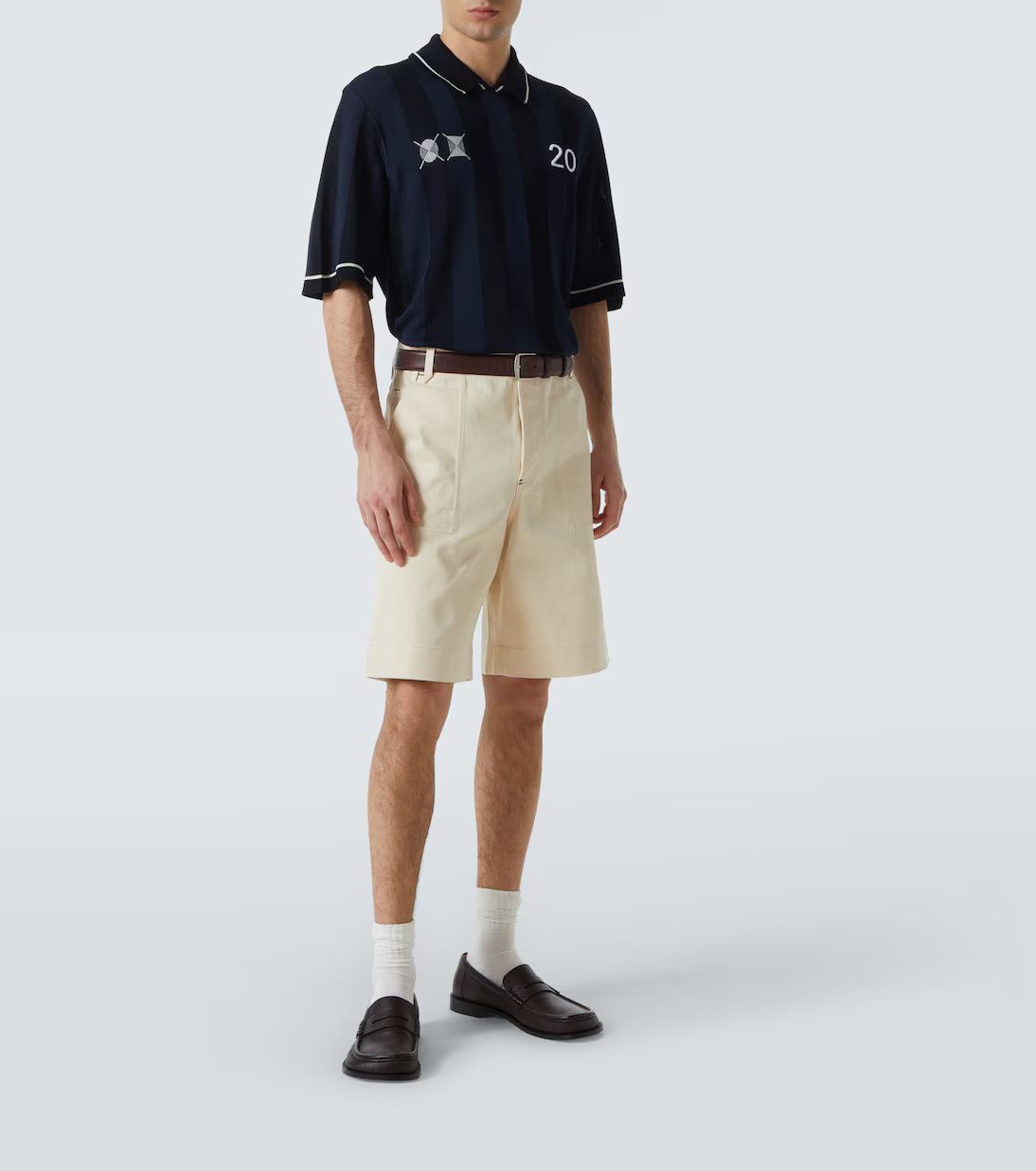 Jacquemus o1h1sh10525 Le Polo Liga Shirt in Navy Blue Size US L / EU 52-54 / 3 - 2 Thumbnail