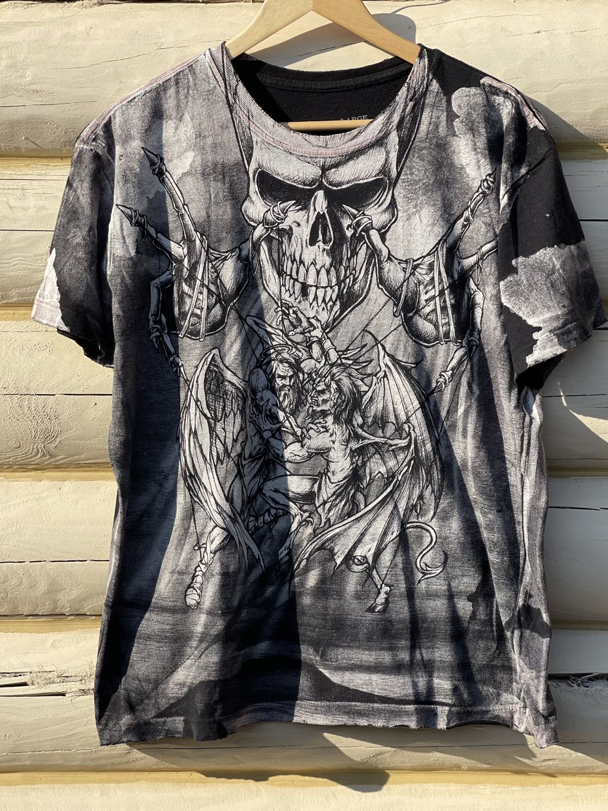 Affliction Affliction Y2K vintage scull tee print dyed t-shirt Size US L / EU 52-54 / 3 - 1 Thumbnail