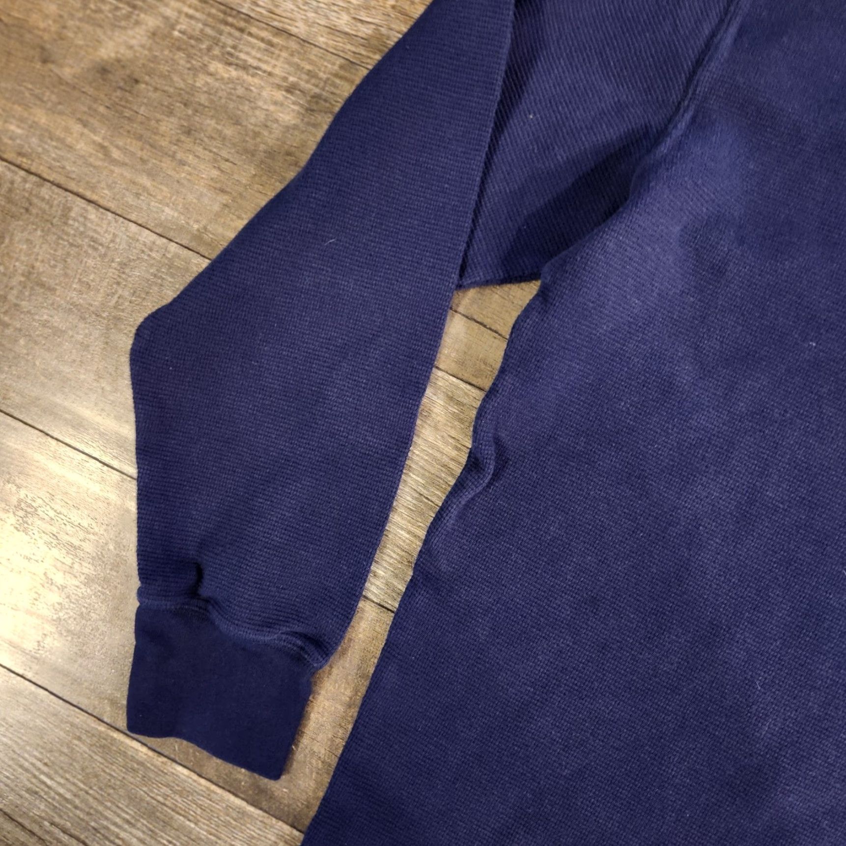 Polo Ralph Lauren Polo Ralph Lauren Waffle Knit Thermal Mens XL Blue Crew Neck Long Sleeve Shirt Size US XL / EU 56 / 4 - 4 Thumbnail