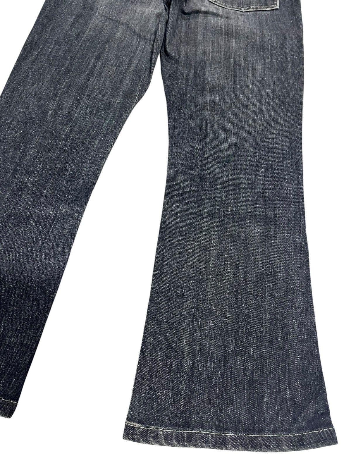 If Six Was Nine FLARE💥 JAPANESE BRAND UNIQLO WASHED Y2K BLACK JEANS Size 31" - 11 Thumbnail