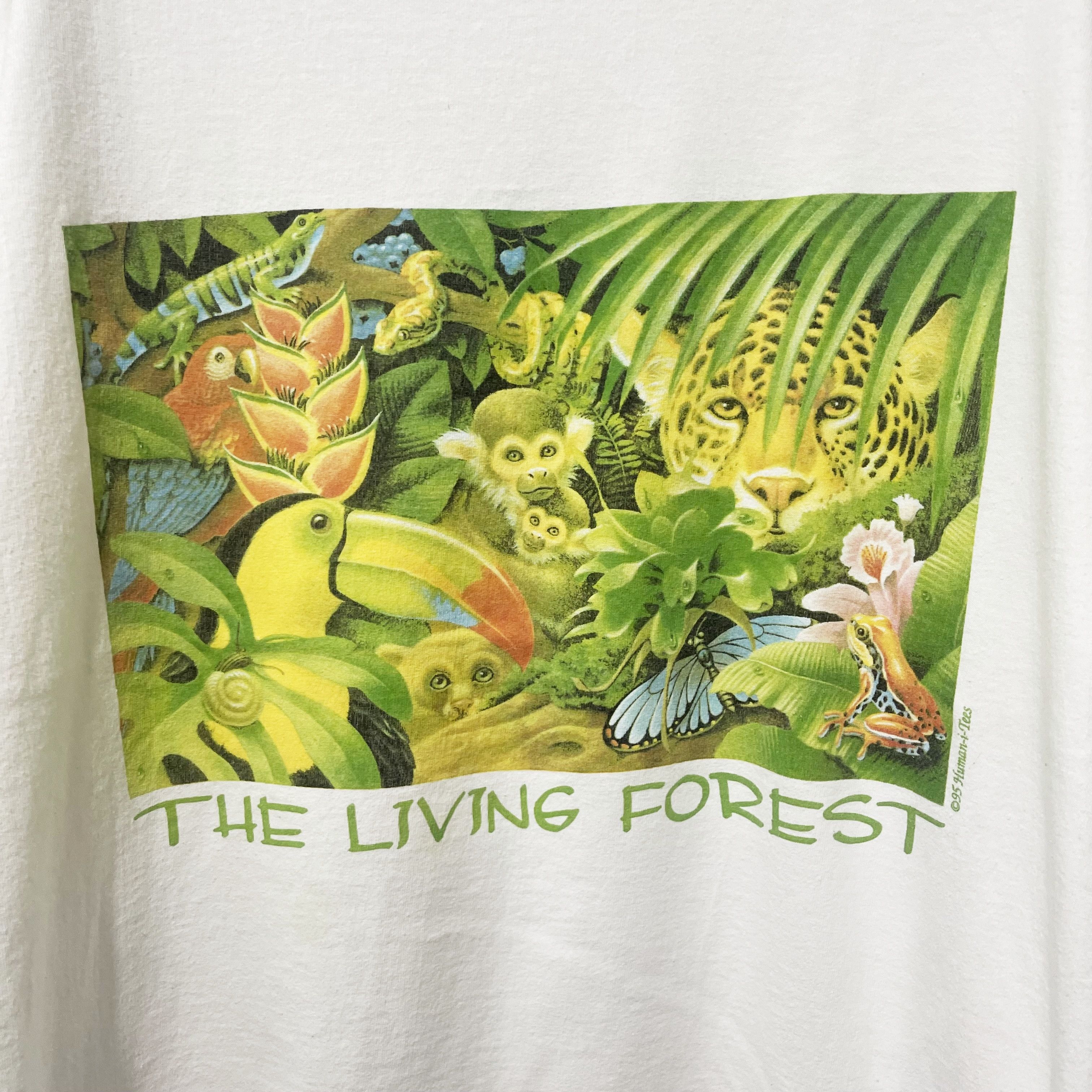 Vintage Vintage 1995 Human-i-Tees “The Living Forest” T-shirt Size US XL / EU 56 / 4 - 2 Thumbnail