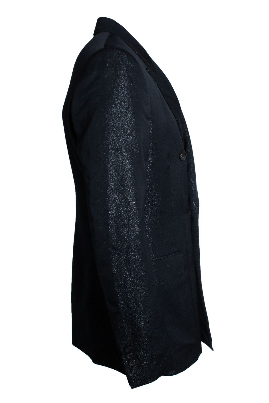 Alexander McQueen Alexander McQueen, Black double breasted glitter blazer Size 52R - 3 Thumbnail