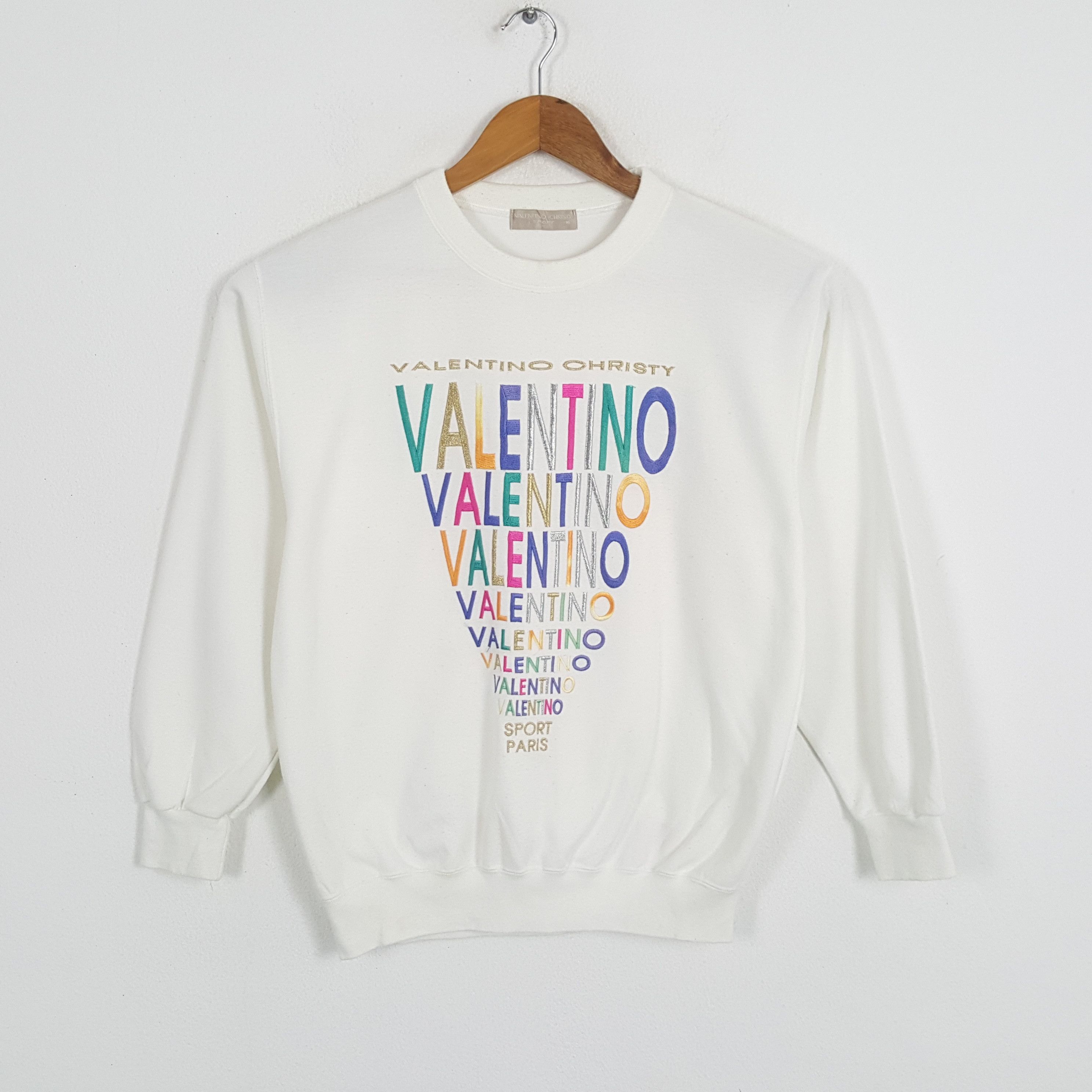 Valentino × Vintage Vintage VALENTINO CHRISTY Italian Fashion Brand Sweatshirst Size US M / EU 48-50 / 2 - 1 Thumbnail
